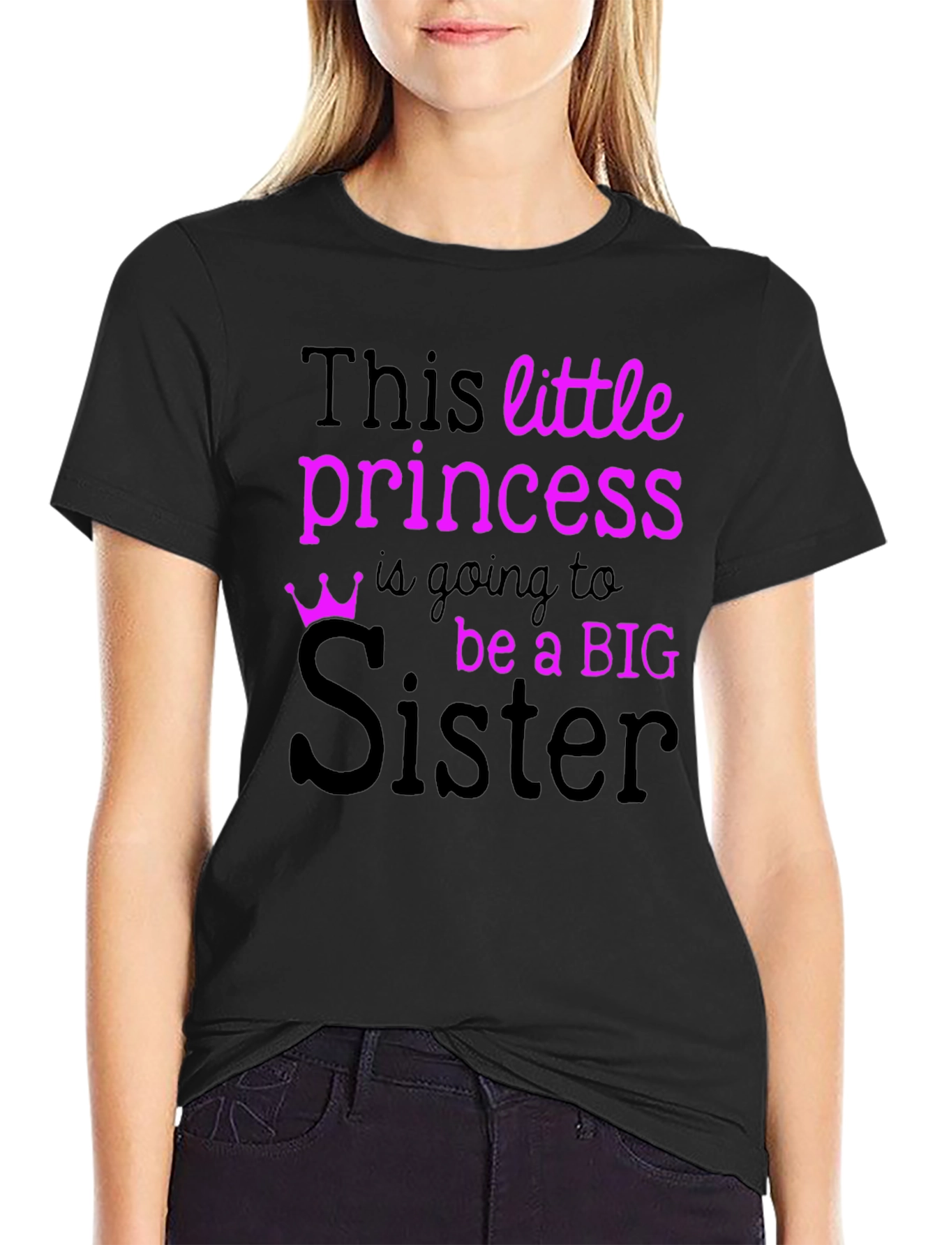 Big Sister To Be T-Shirt - Princess Announcement