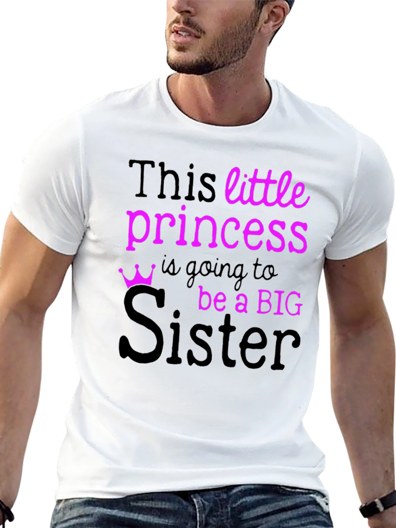 Big Sister To Be T-Shirt - Princess Announcement