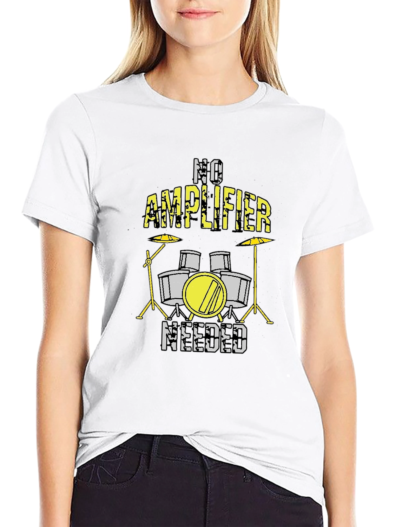 No Amplifier Needed Drummer T-Shirt