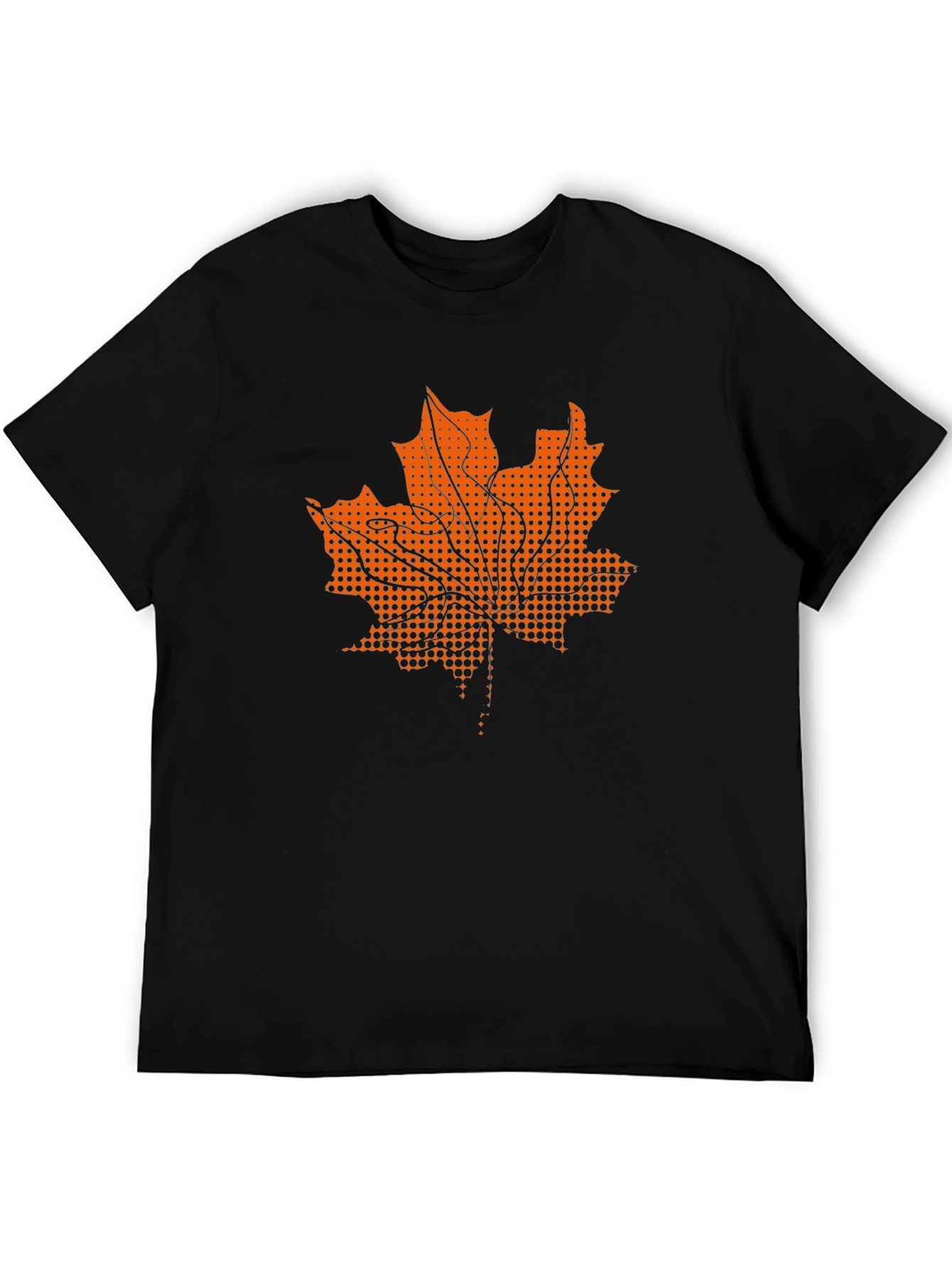 Maple Leaf Graphic Black T-Shirt