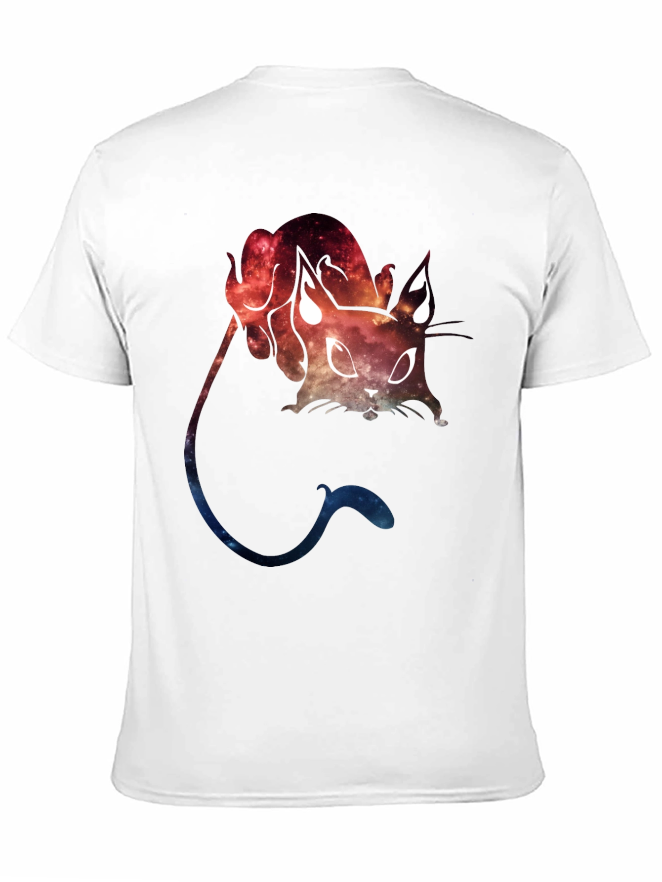 Galaxy Cat Graphic Tee - Cosmic Feline T-Shirt