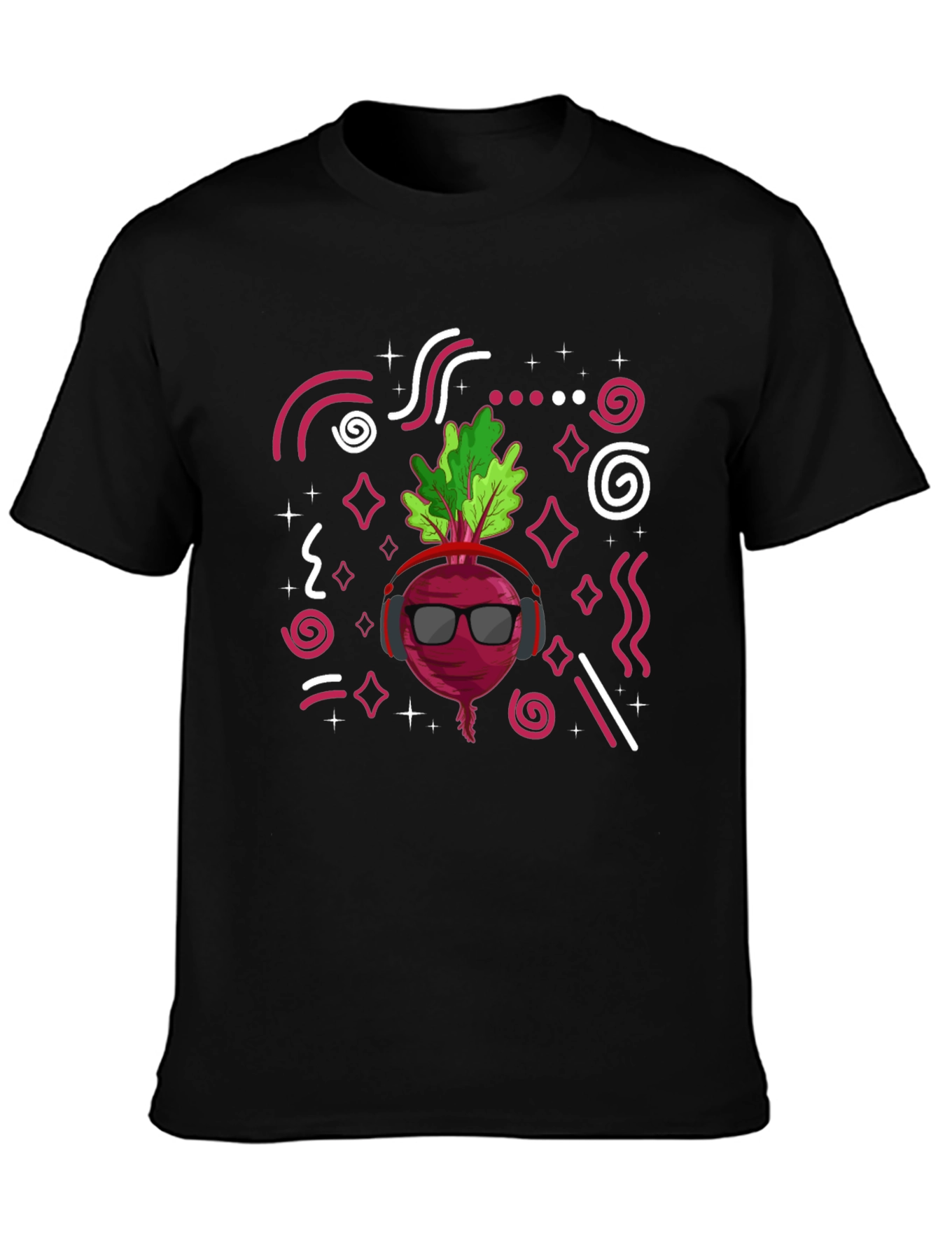 Cool Beetroot Graphic T-Shirt - Black