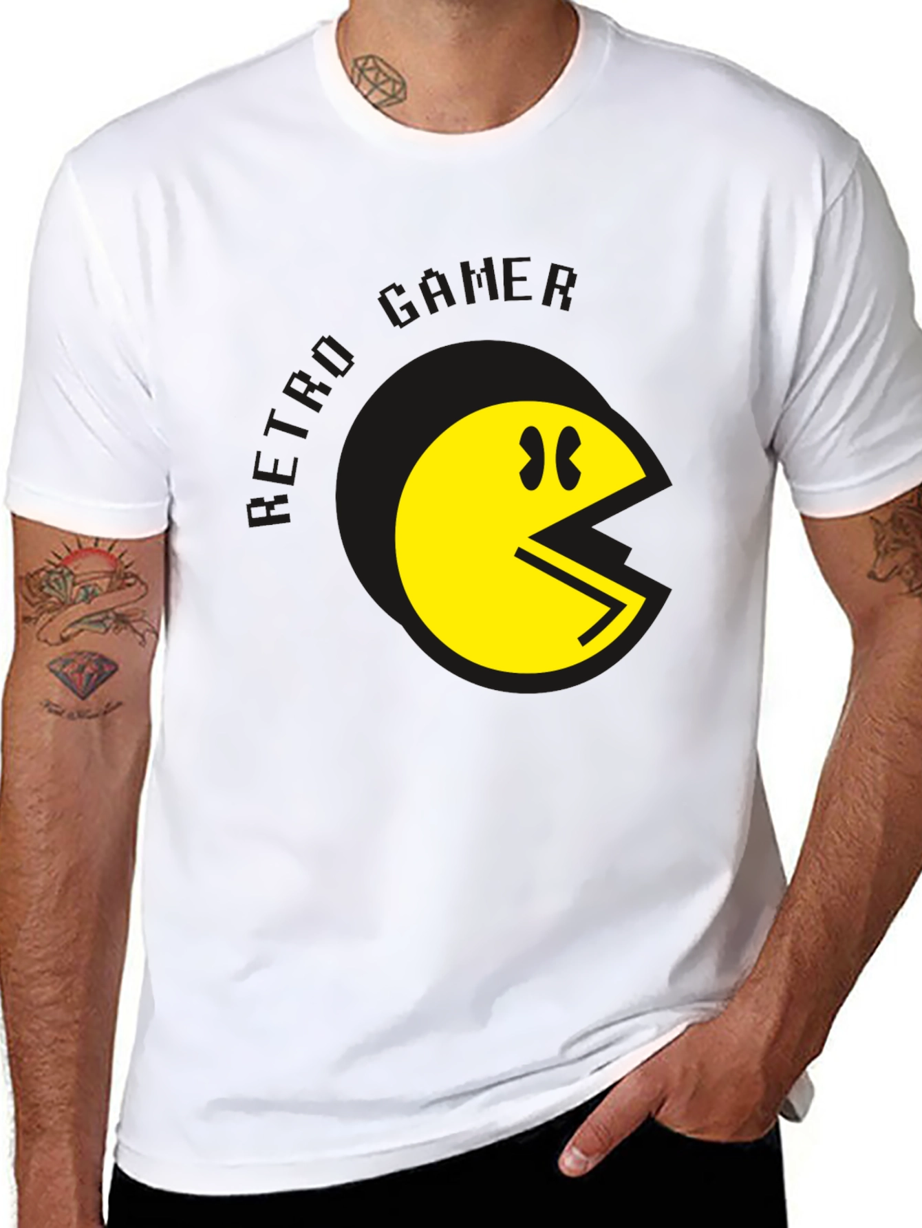 Retro Gamer Pac-Man Graphic T-Shirt
