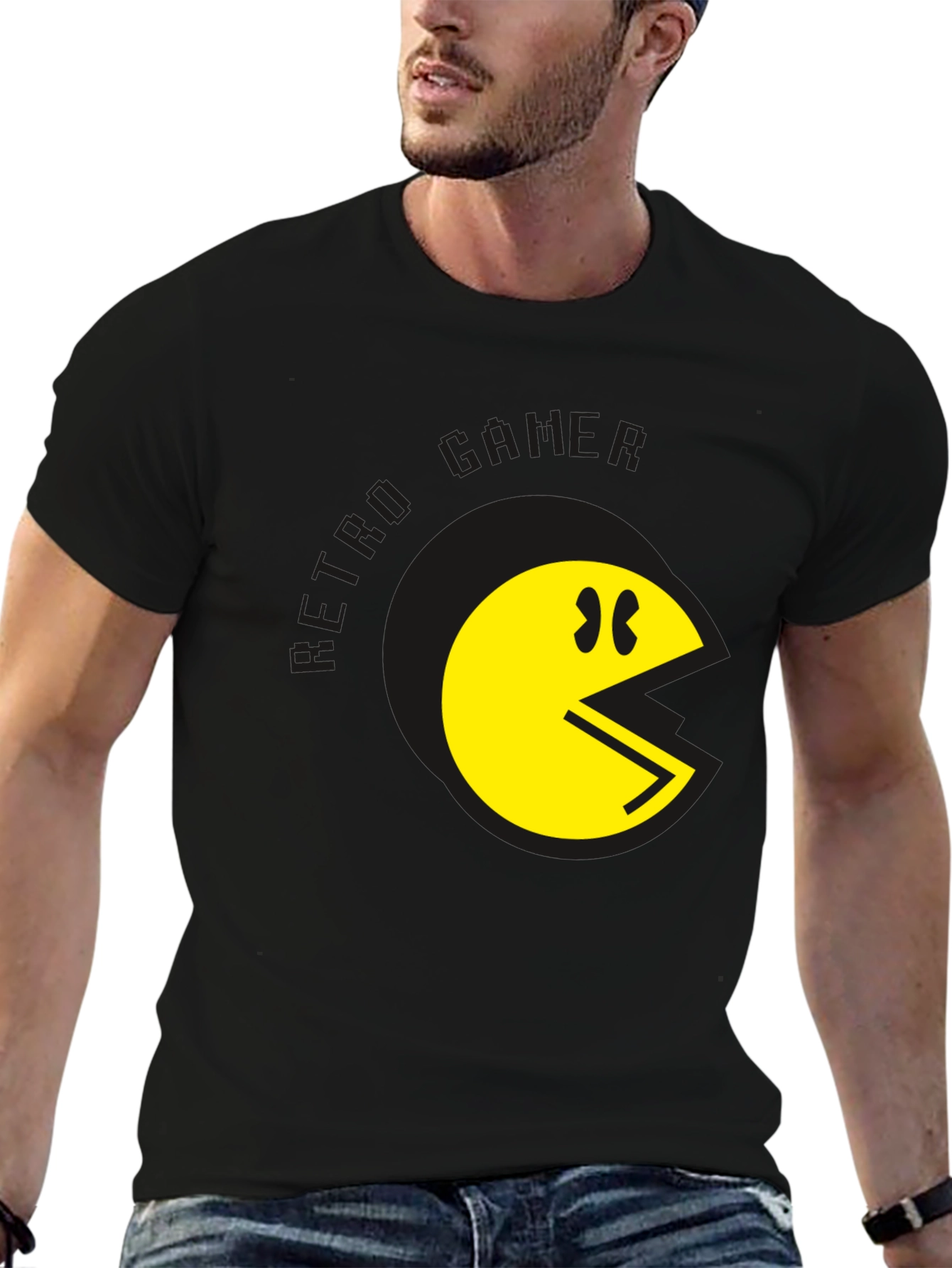 Retro Gamer Pac-Man Graphic T-Shirt