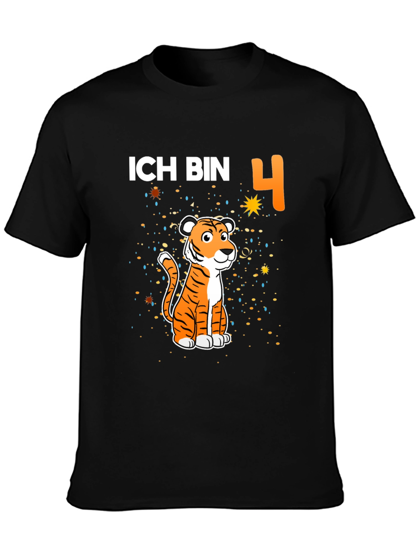 Ich Bin 4 Tiger Birthday Shirt