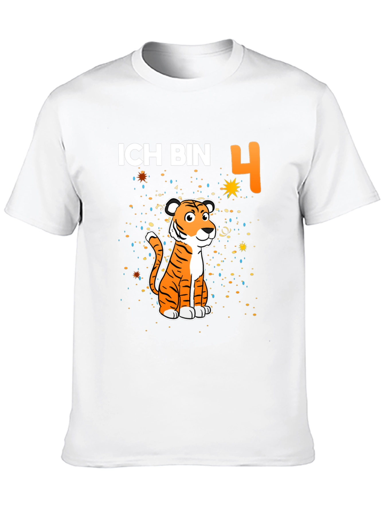 Ich Bin 4 Tiger Birthday Shirt