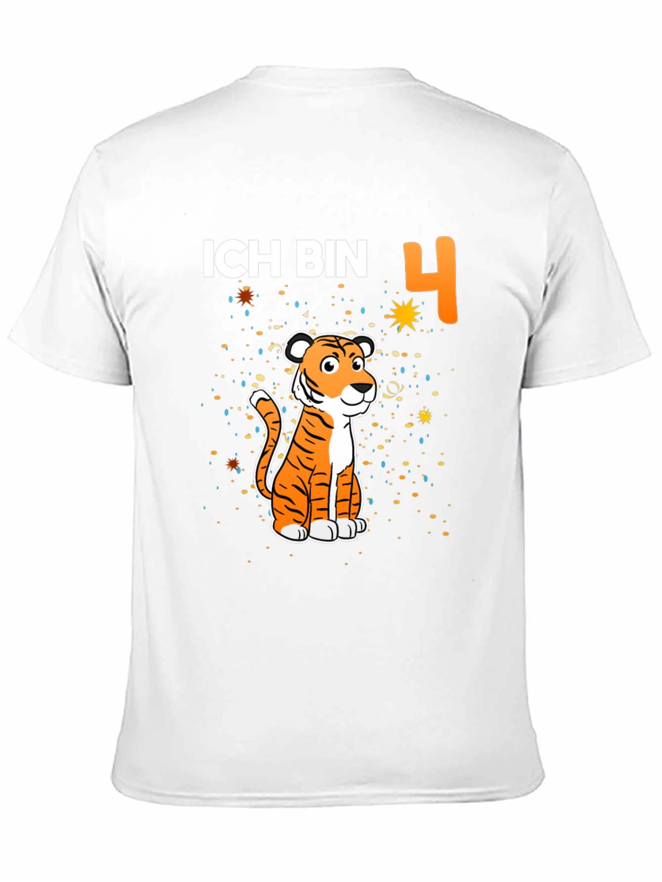 Ich Bin 4 Tiger Birthday Shirt