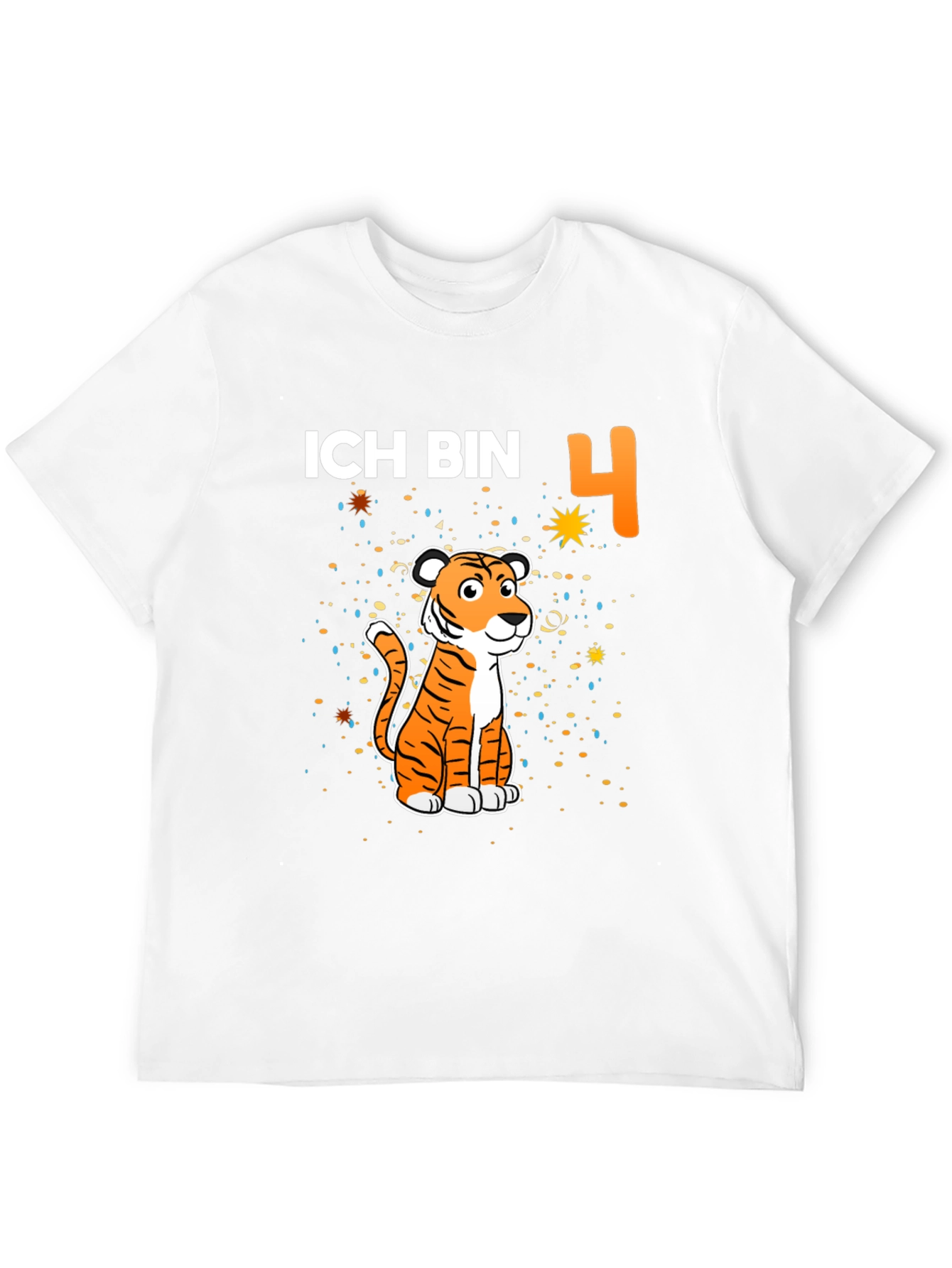 Ich Bin 4 Tiger Birthday Shirt