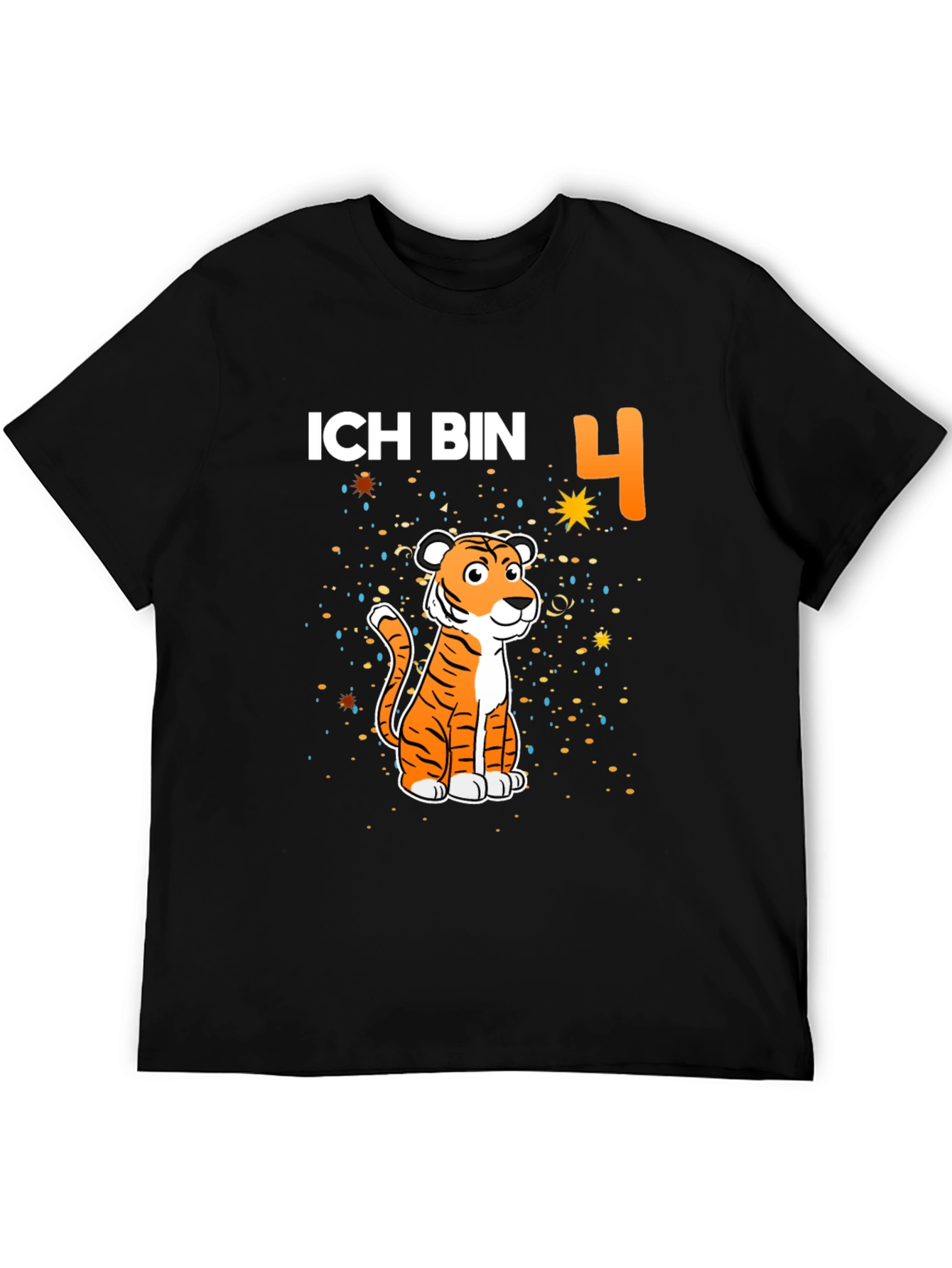Ich Bin 4 Tiger Birthday Shirt