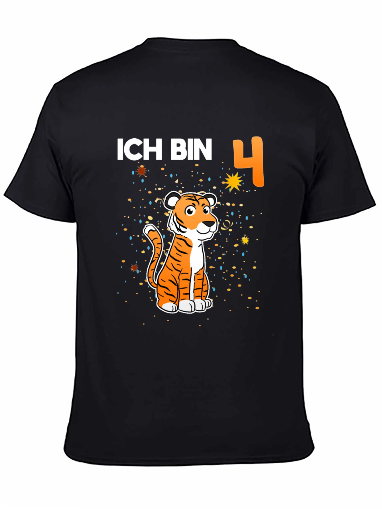 Ich Bin 4 Tiger Birthday Shirt