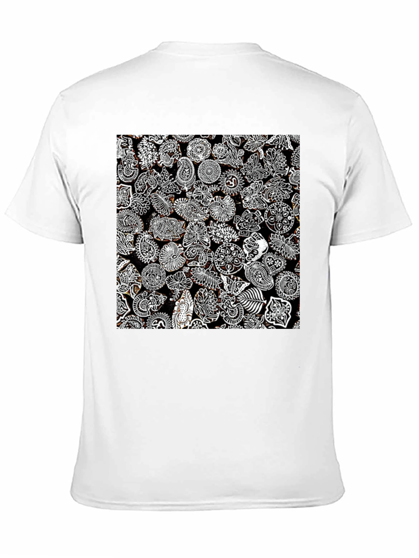 Paisley Print Black Tee