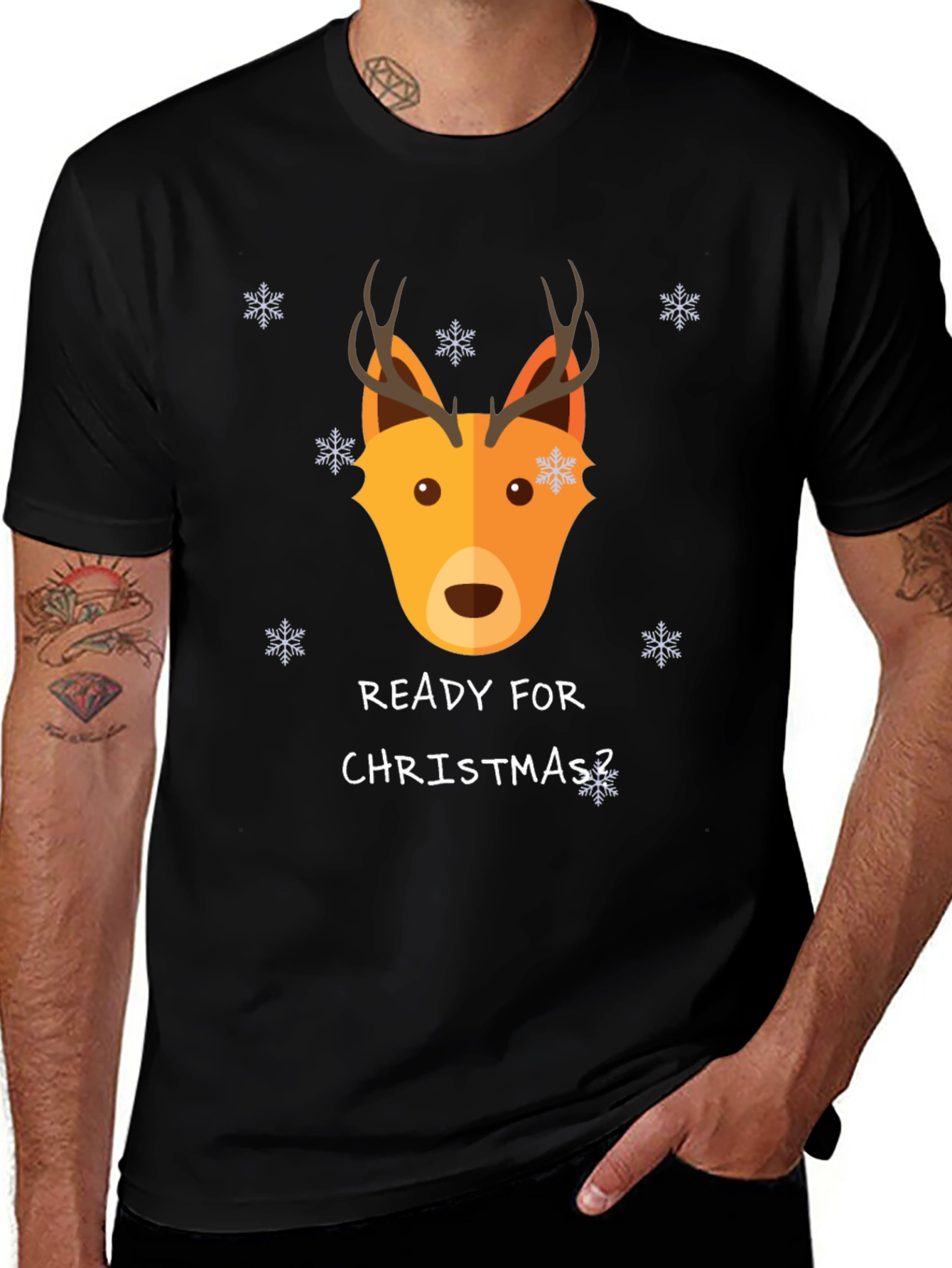 Festive Reindeer Christmas T-Shirt