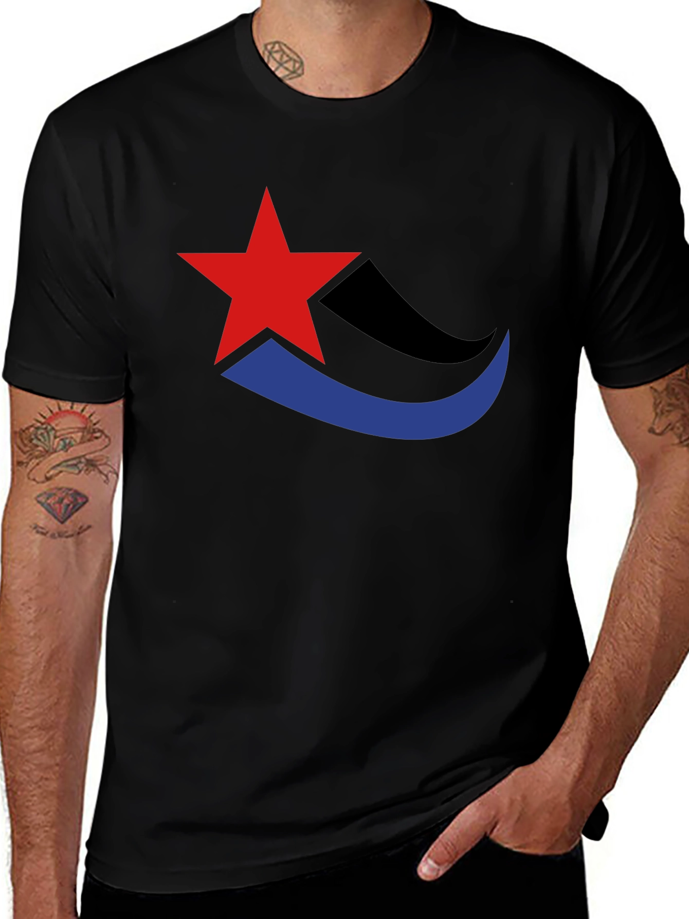 Stylish Star Graphic Tee - Casual Comfort