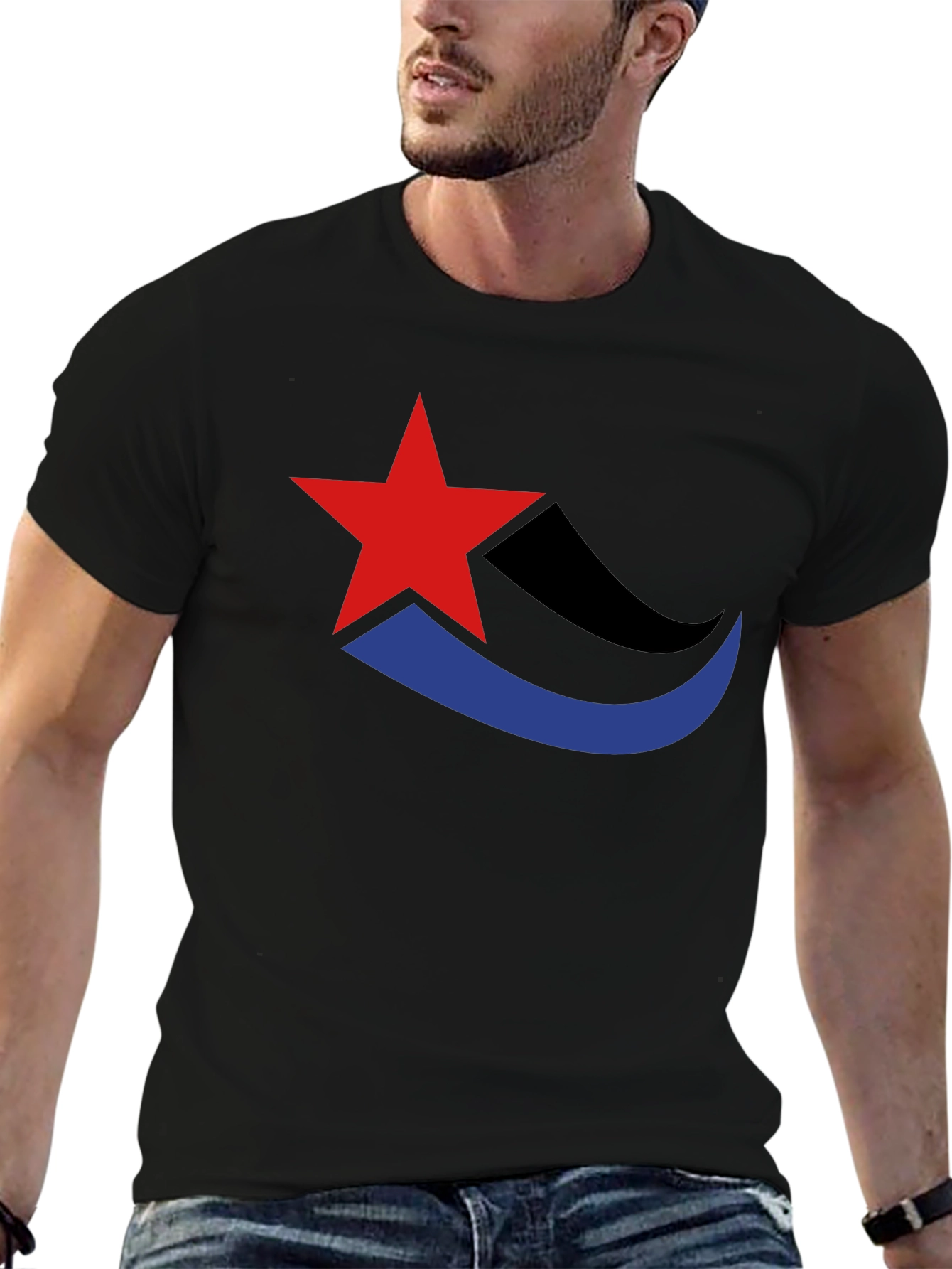 Stylish Star Graphic Tee - Casual Comfort