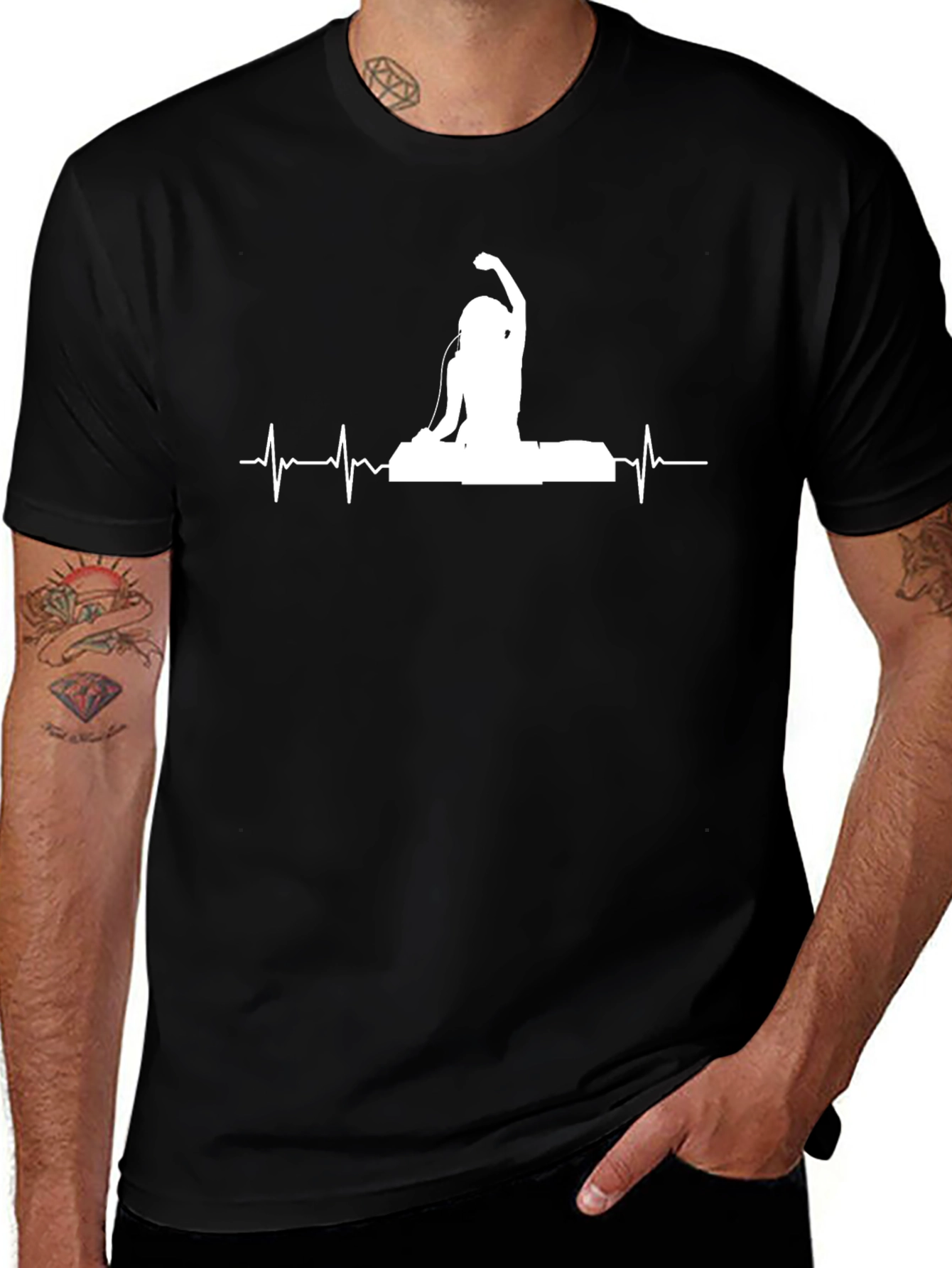 DJ Heartbeat T-Shirt - Music Lover Tee