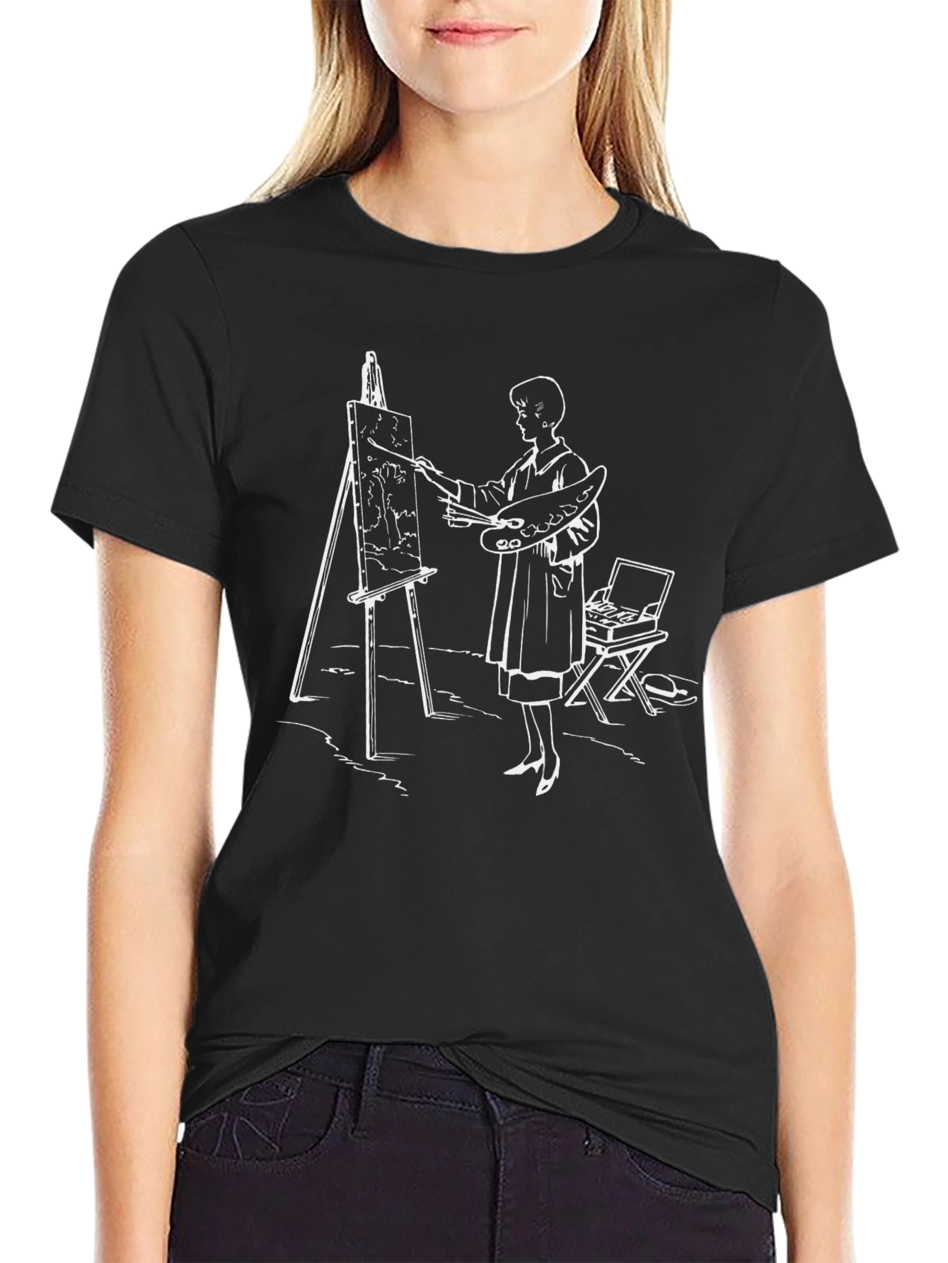 Artist Graphic Print Black T-Shirt