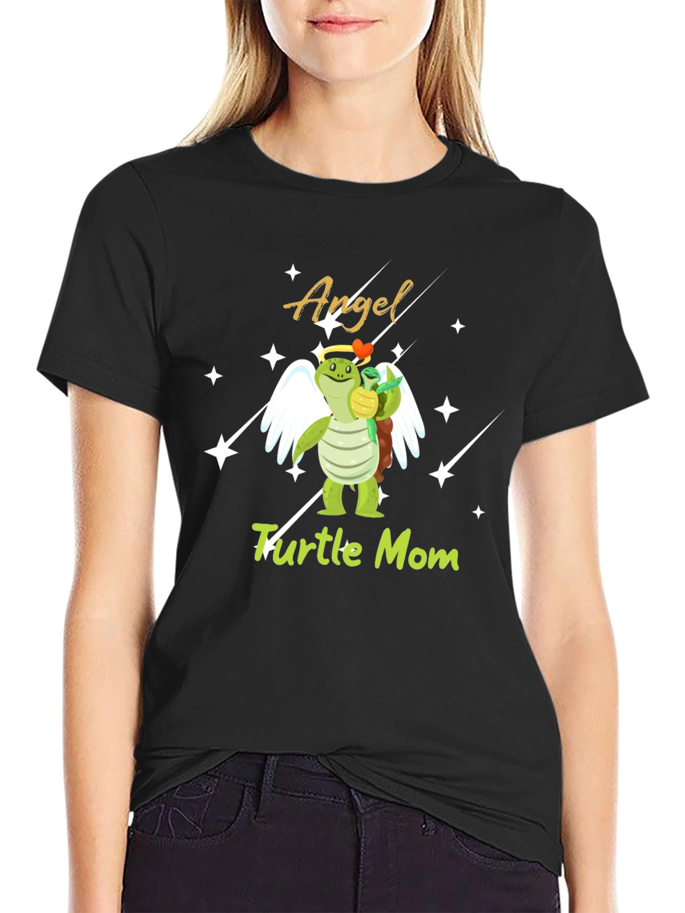 Angel Turtle Mom Graphic Tee
