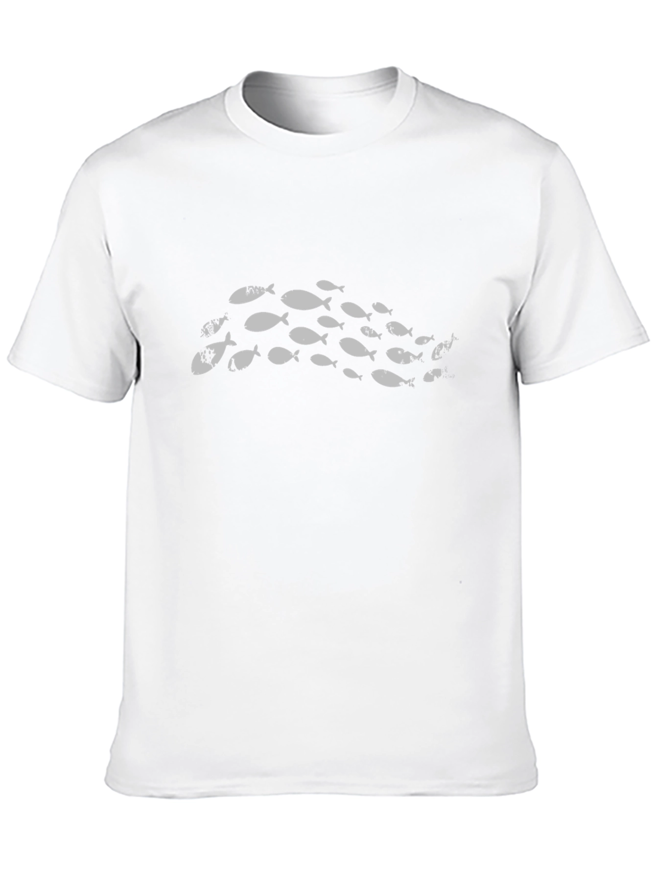 Black T-Shirt with Fish Graphic