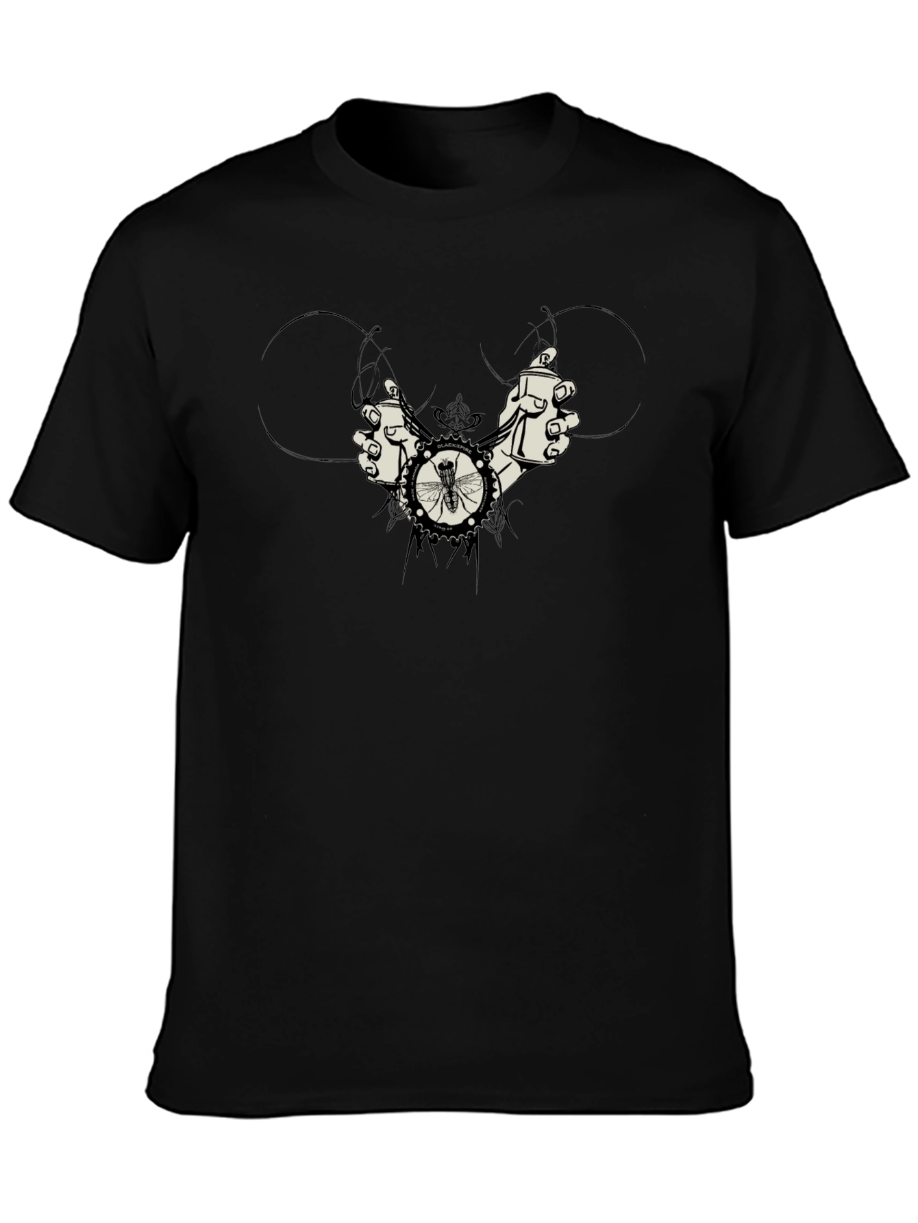 Fly Gears Black Graphic Tee