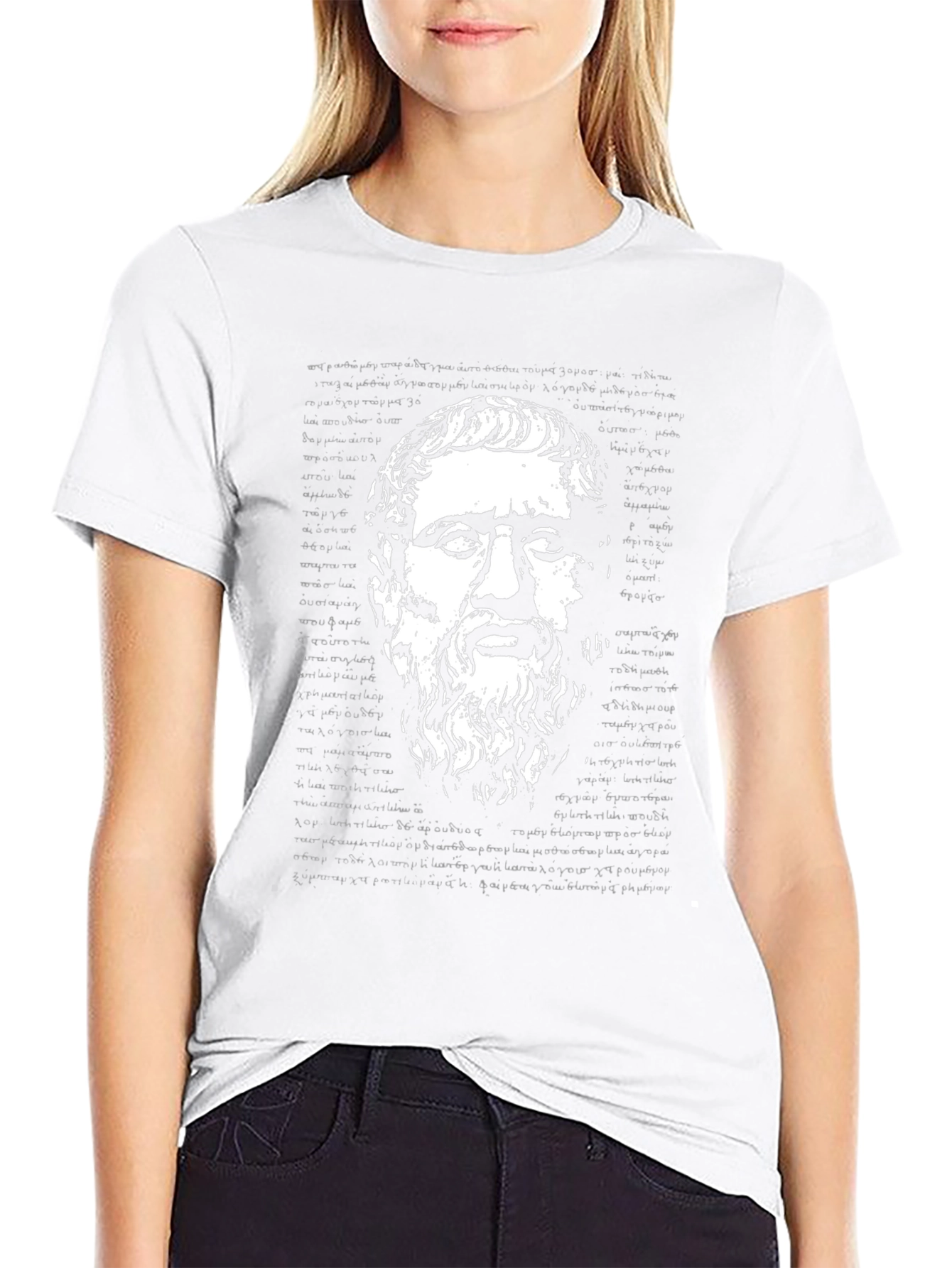 Philosopher Graphic Tee - Black Cotton T-Shirt