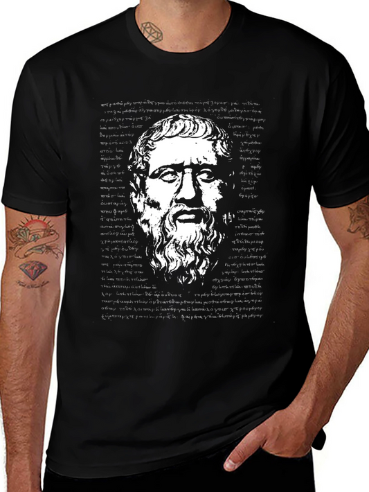 Philosopher Graphic Tee - Black Cotton T-Shirt