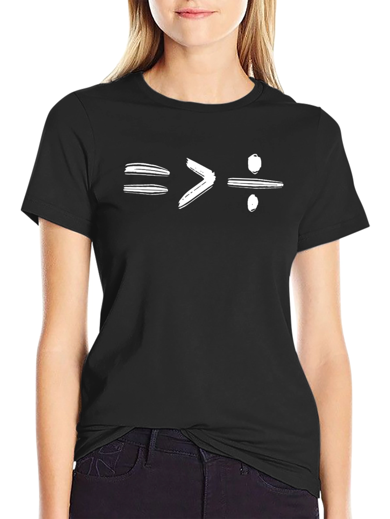 Equal Greater Divide Graphic T-Shirt - Black Cotton