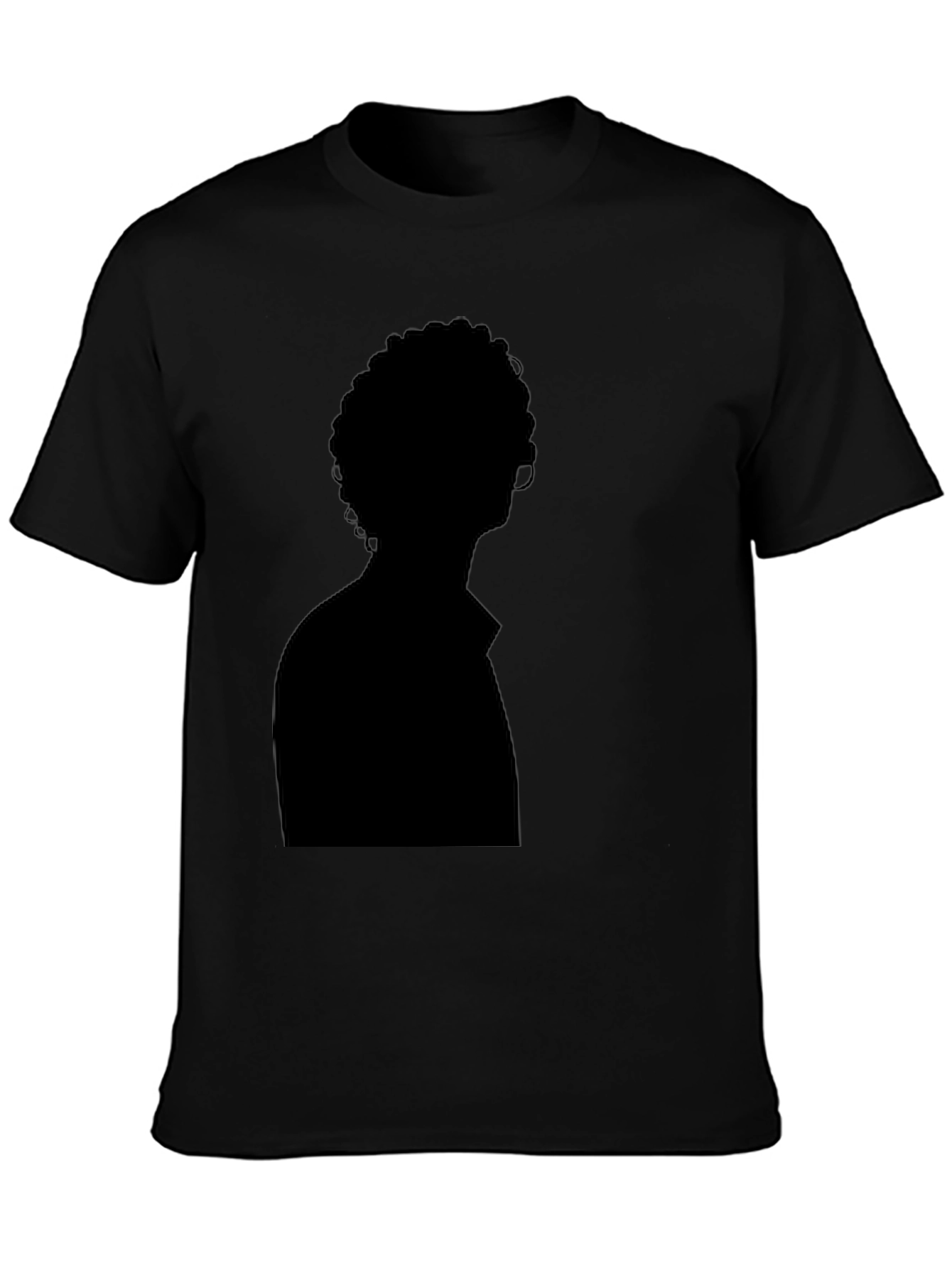 Silhouette Graphic Tee - Solid Black Casual Style