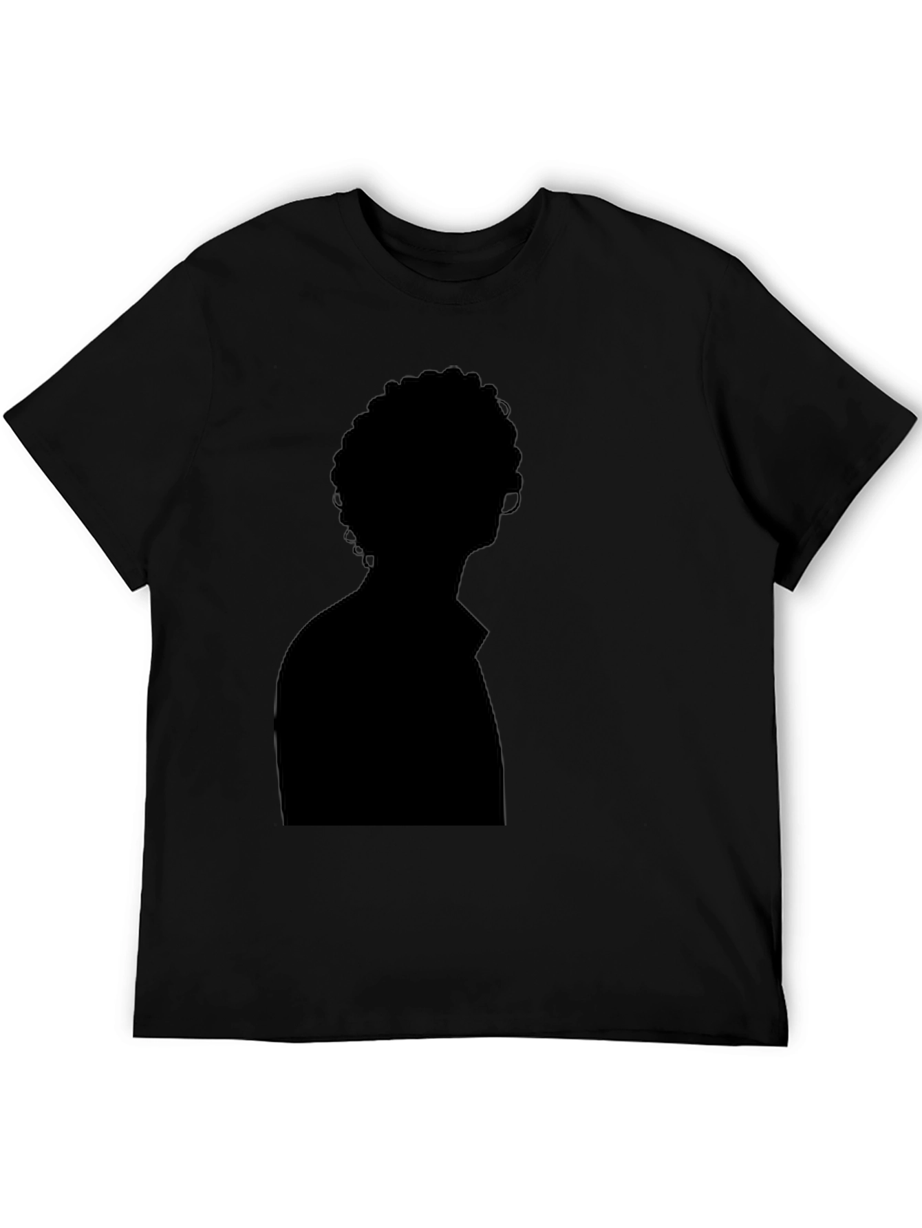 Silhouette Graphic Tee - Solid Black Casual Style