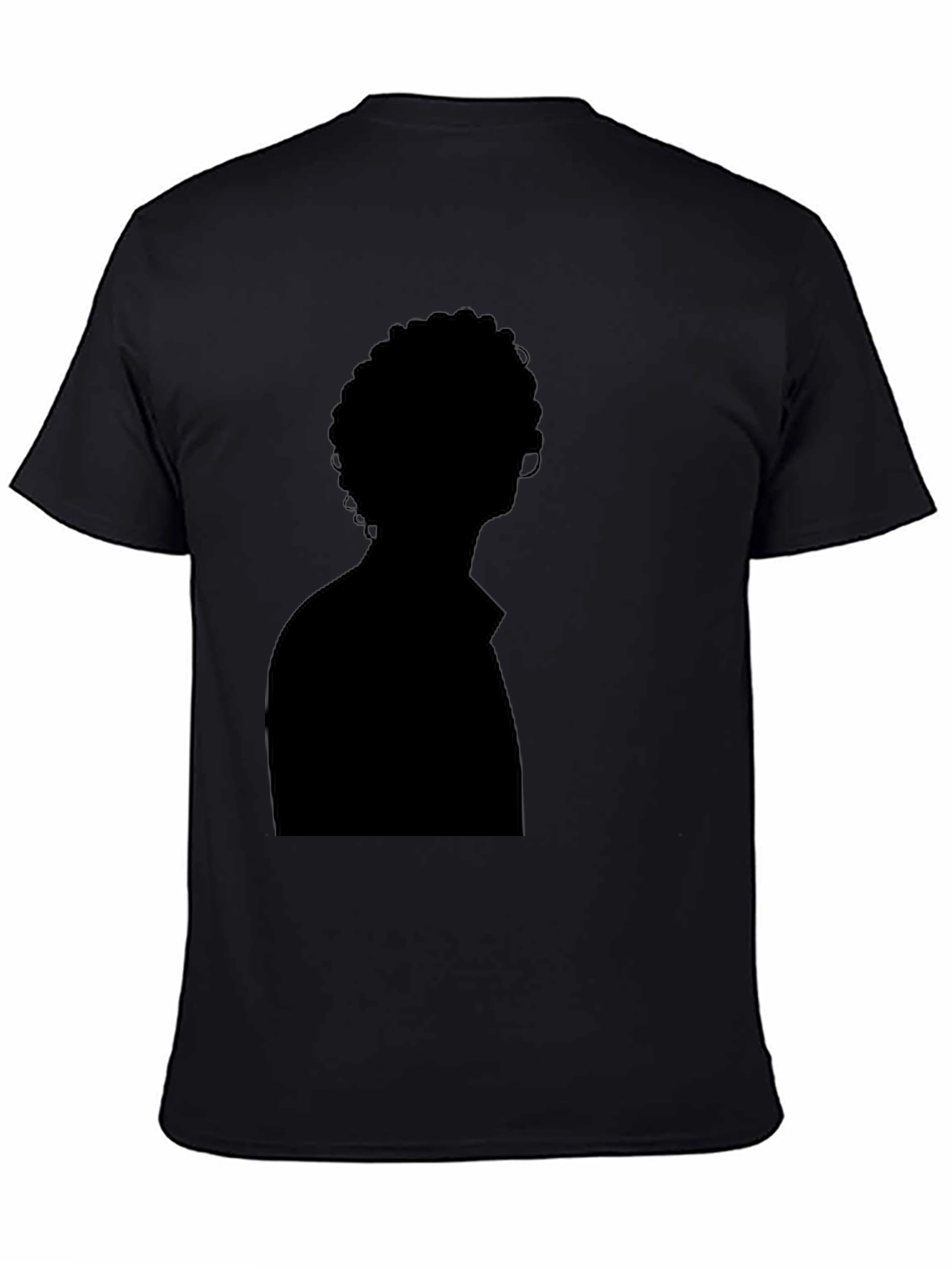 Silhouette Graphic Tee - Solid Black Casual Style