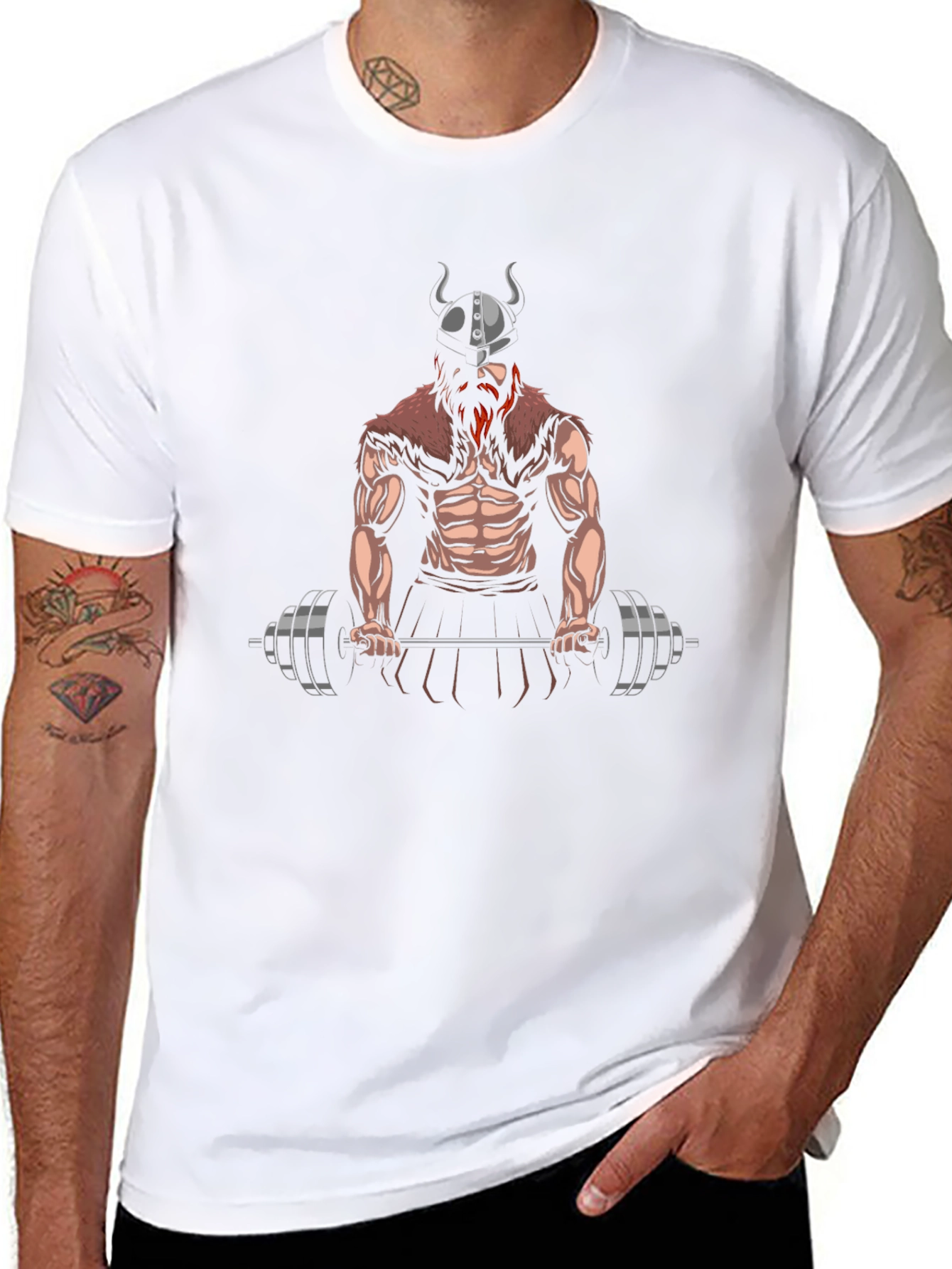 Viking Gym T-Shirt - Black Cotton Workout Tee
