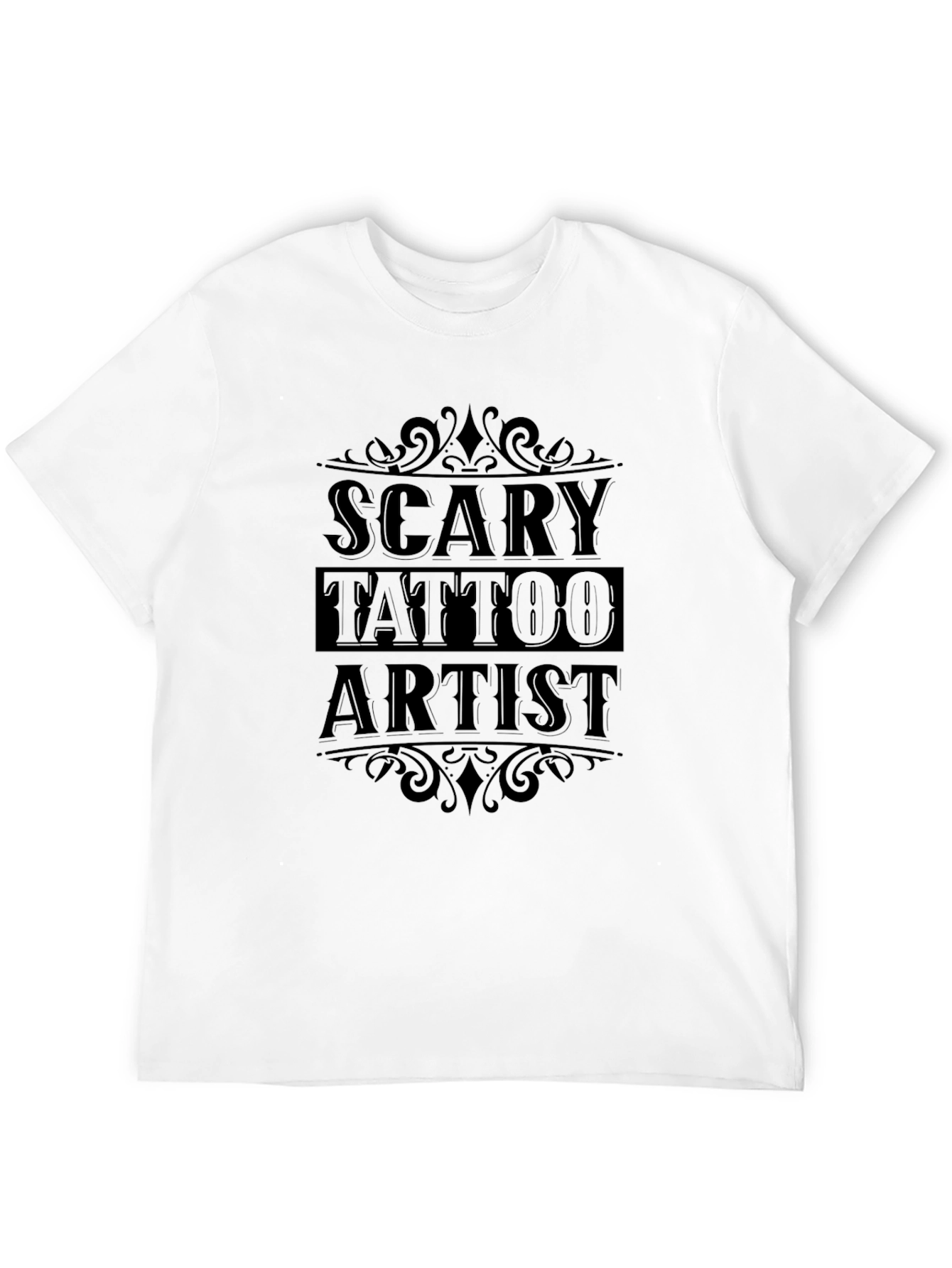 Scary Tattoo Artist T-Shirt - Black Graphic Tee