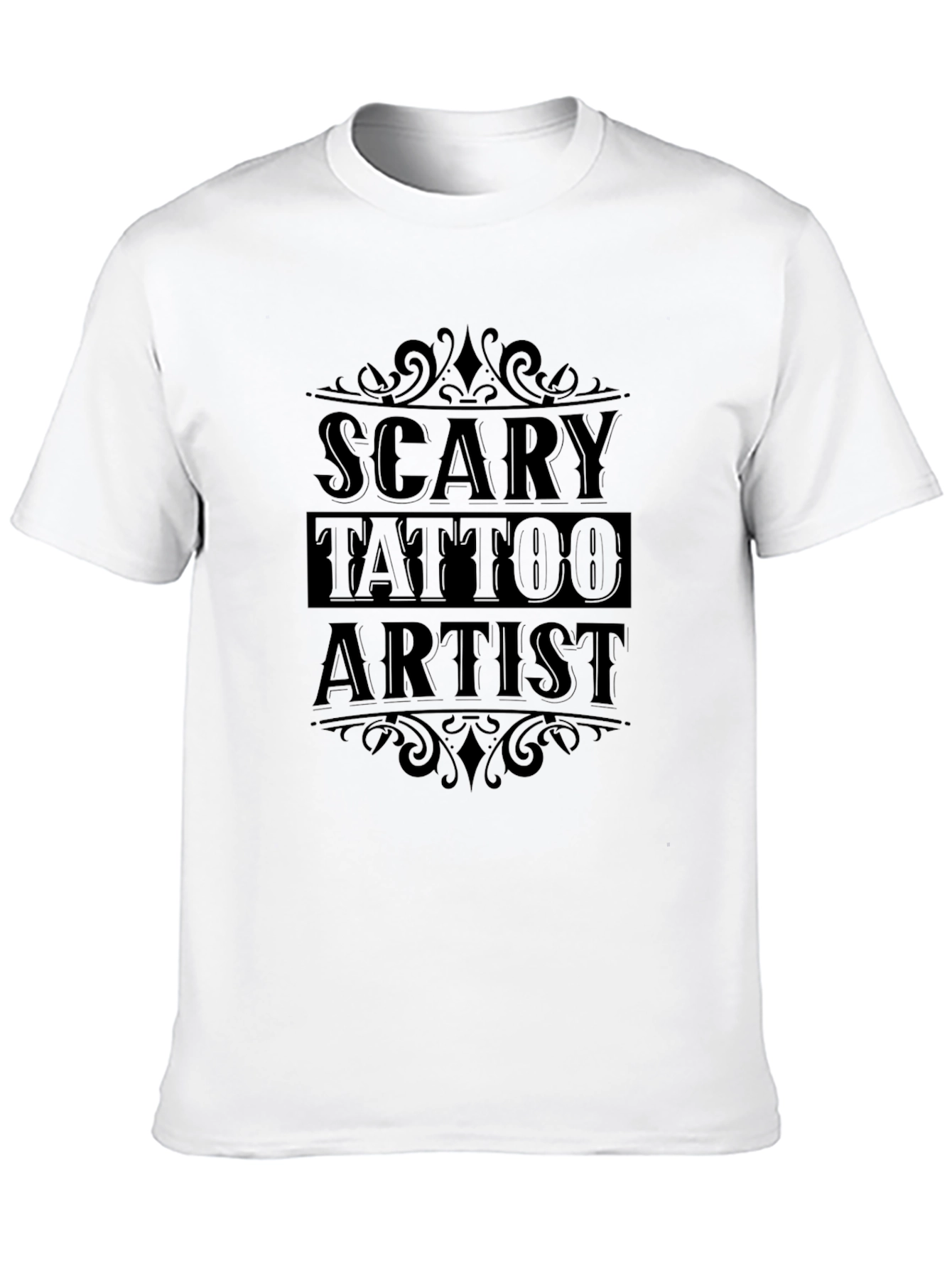 Scary Tattoo Artist T-Shirt - Black Graphic Tee