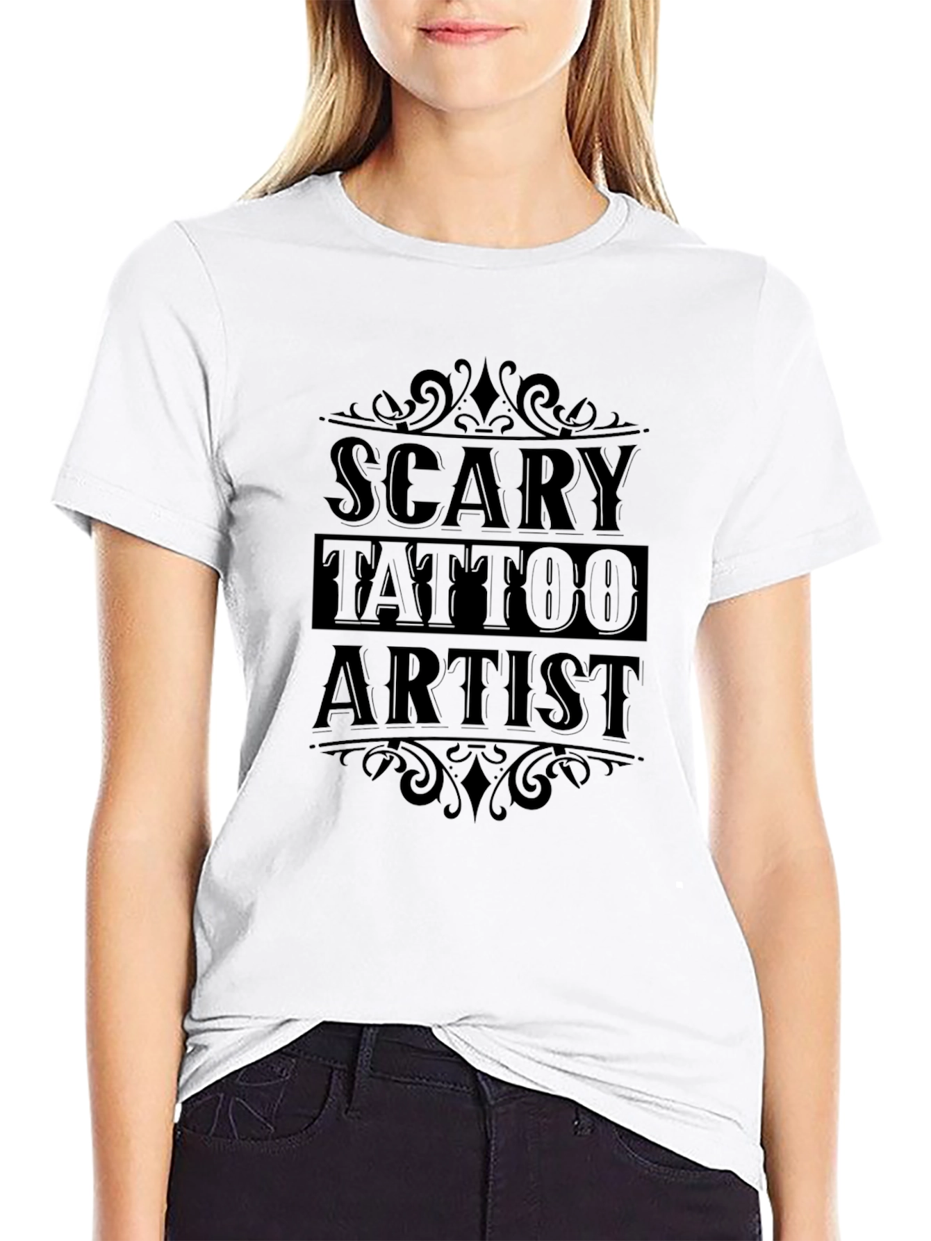 Scary Tattoo Artist T-Shirt - Black Graphic Tee