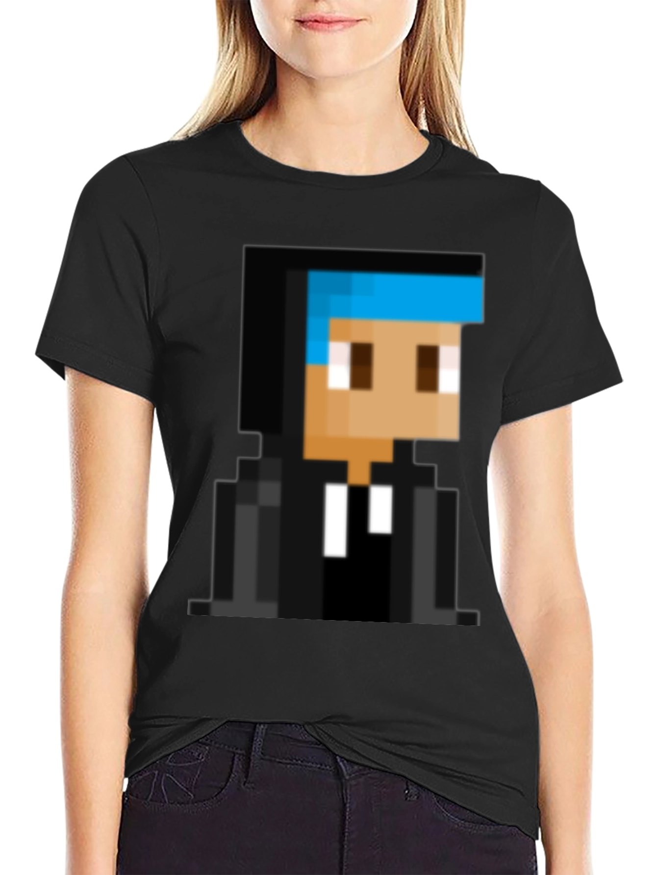Pixelated Gamer T-Shirt - Black Cotton Tee