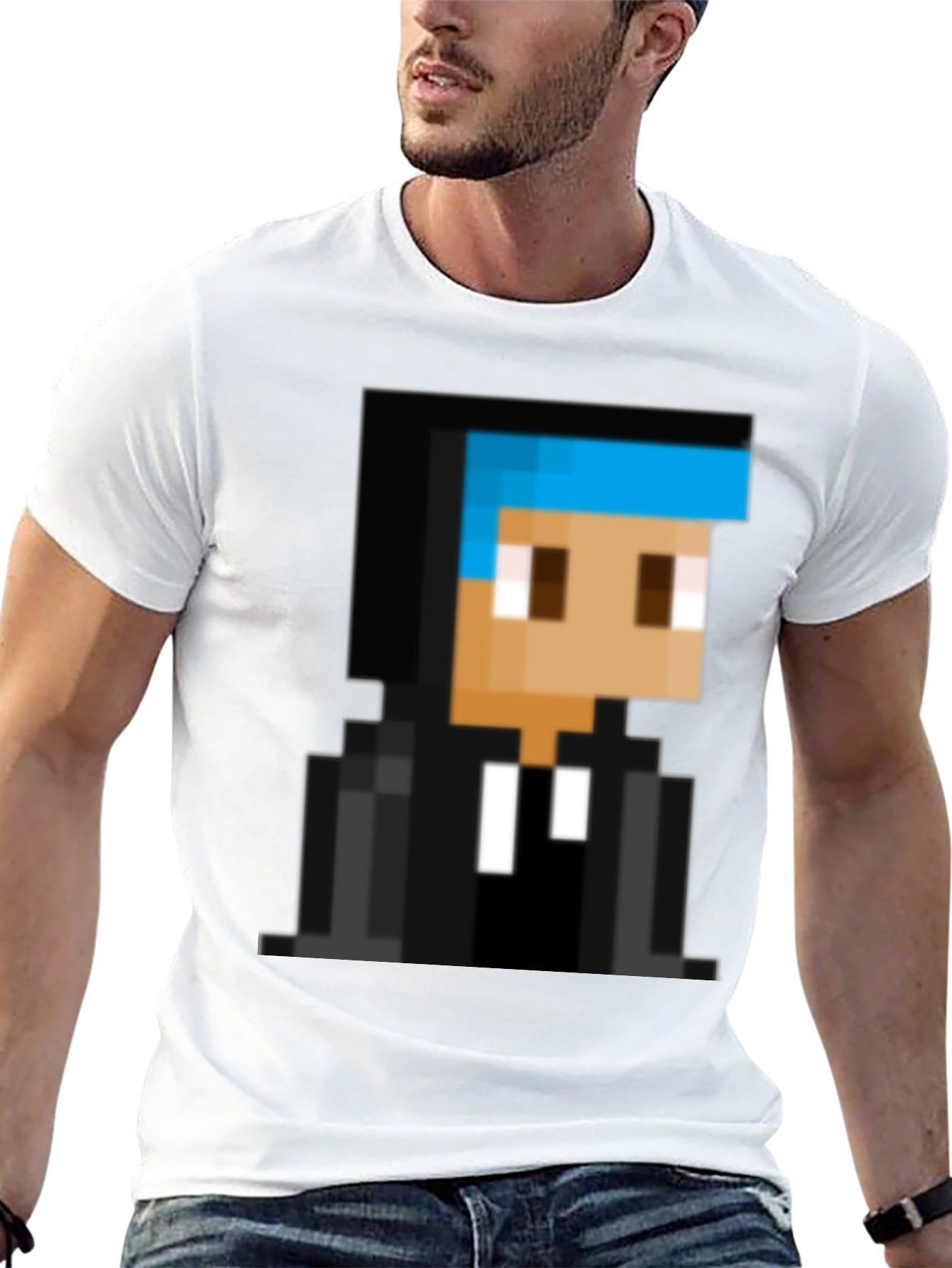 Pixelated Gamer T-Shirt - Black Cotton Tee