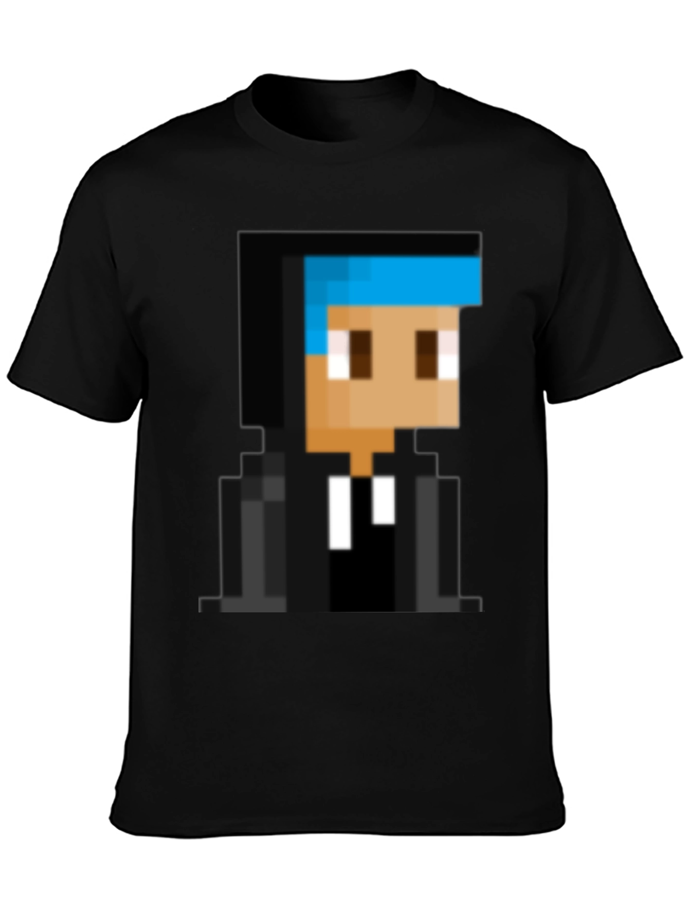 Pixelated Gamer T-Shirt - Black Cotton Tee