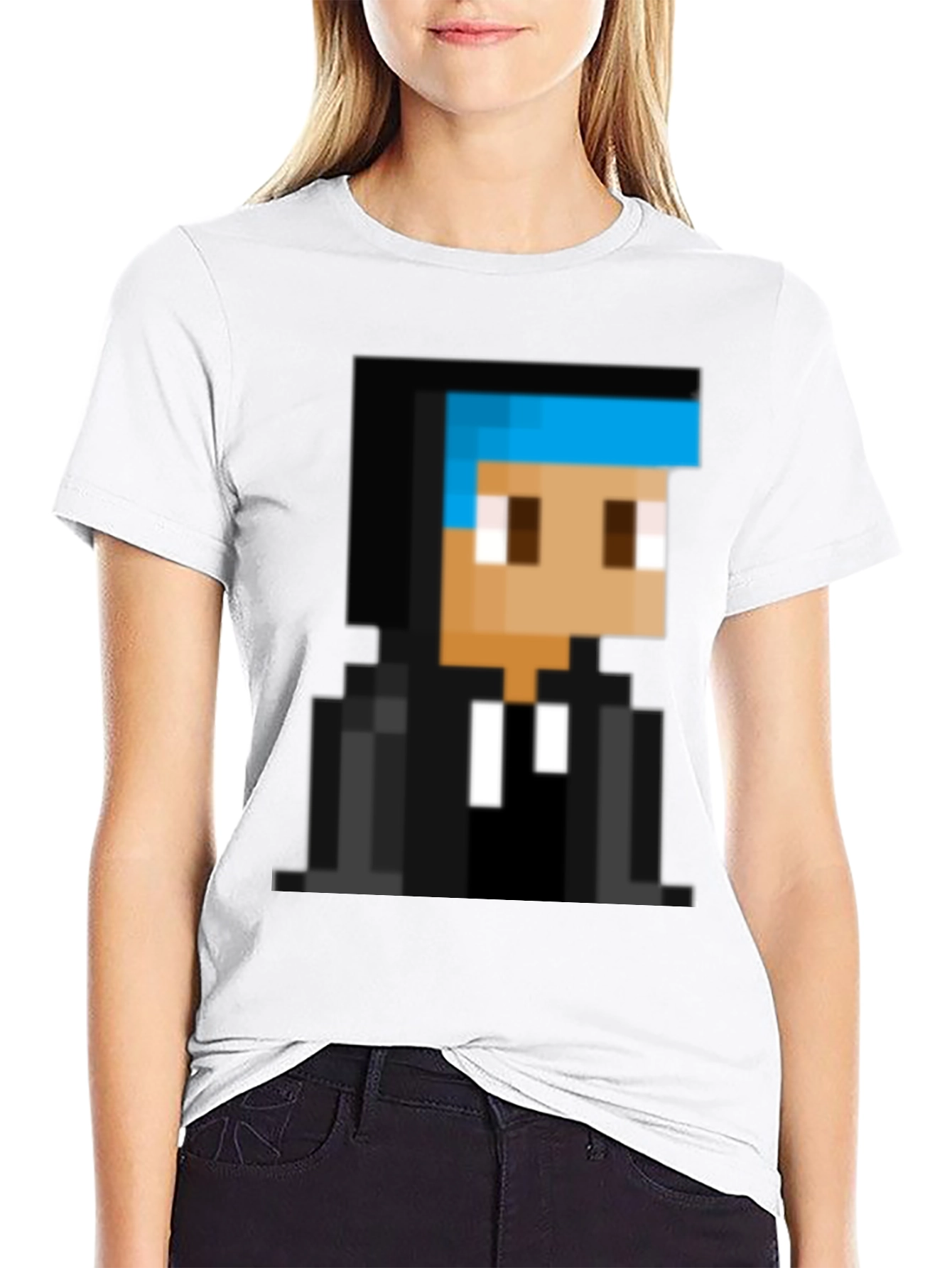Pixelated Gamer T-Shirt - Black Cotton Tee