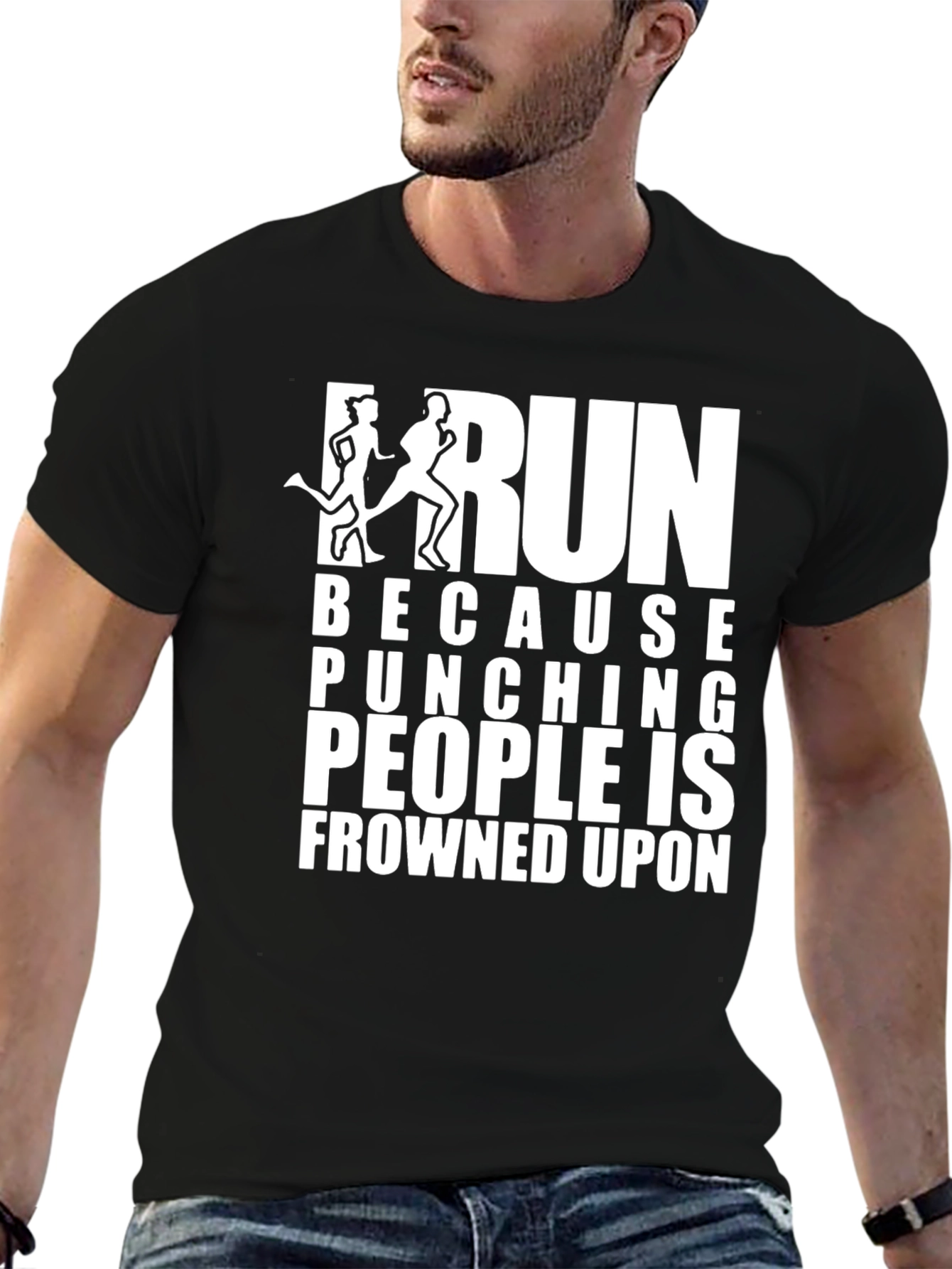 Run Because Punching People is Frowned Upon T-Shirt