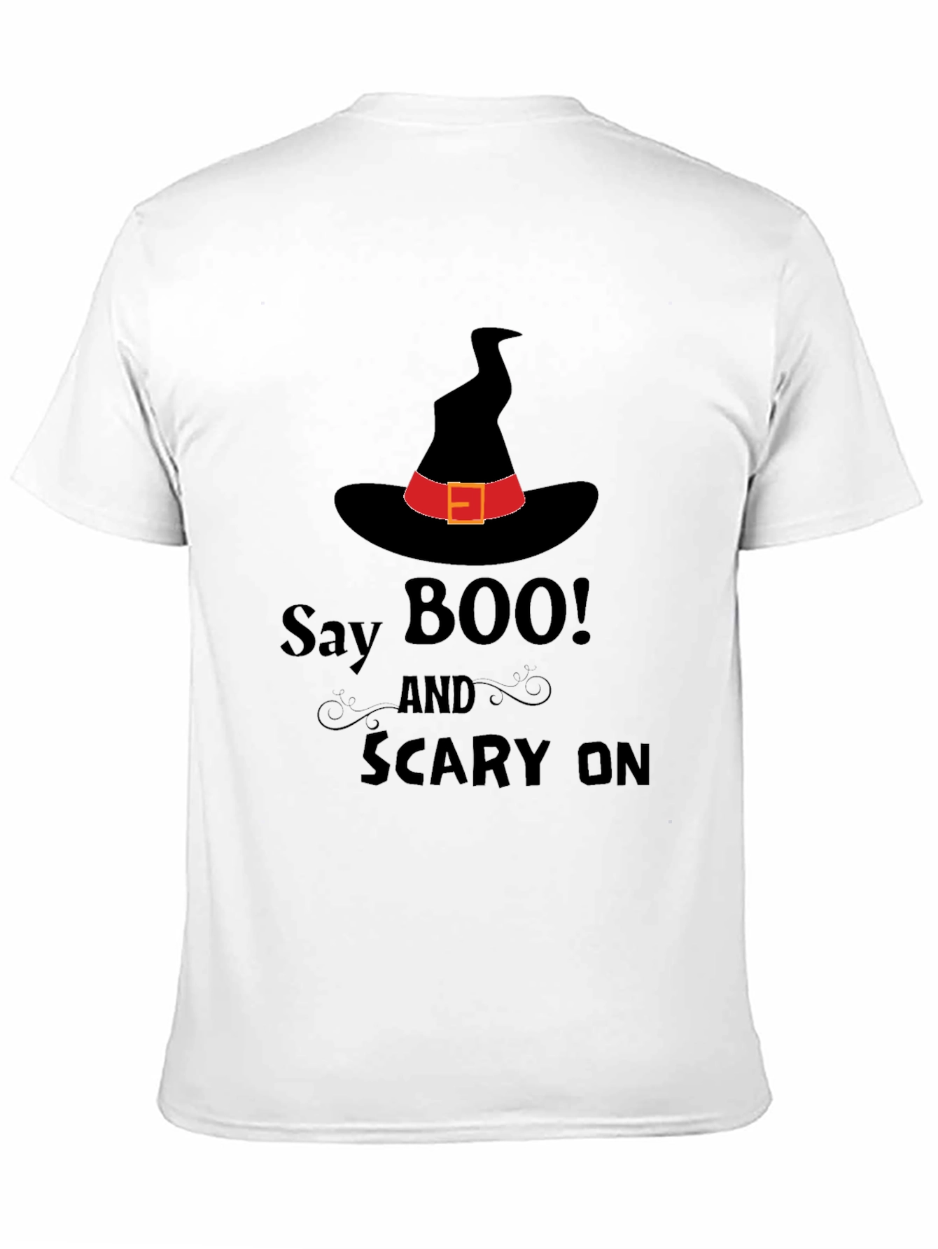 Halloween Witch Hat T-Shirt - Say Boo!