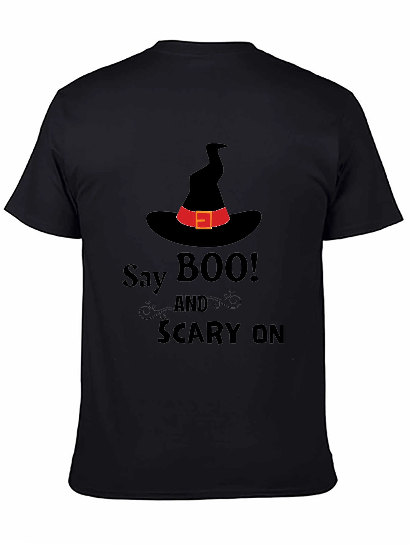 Halloween Witch Hat T-Shirt - Say Boo!