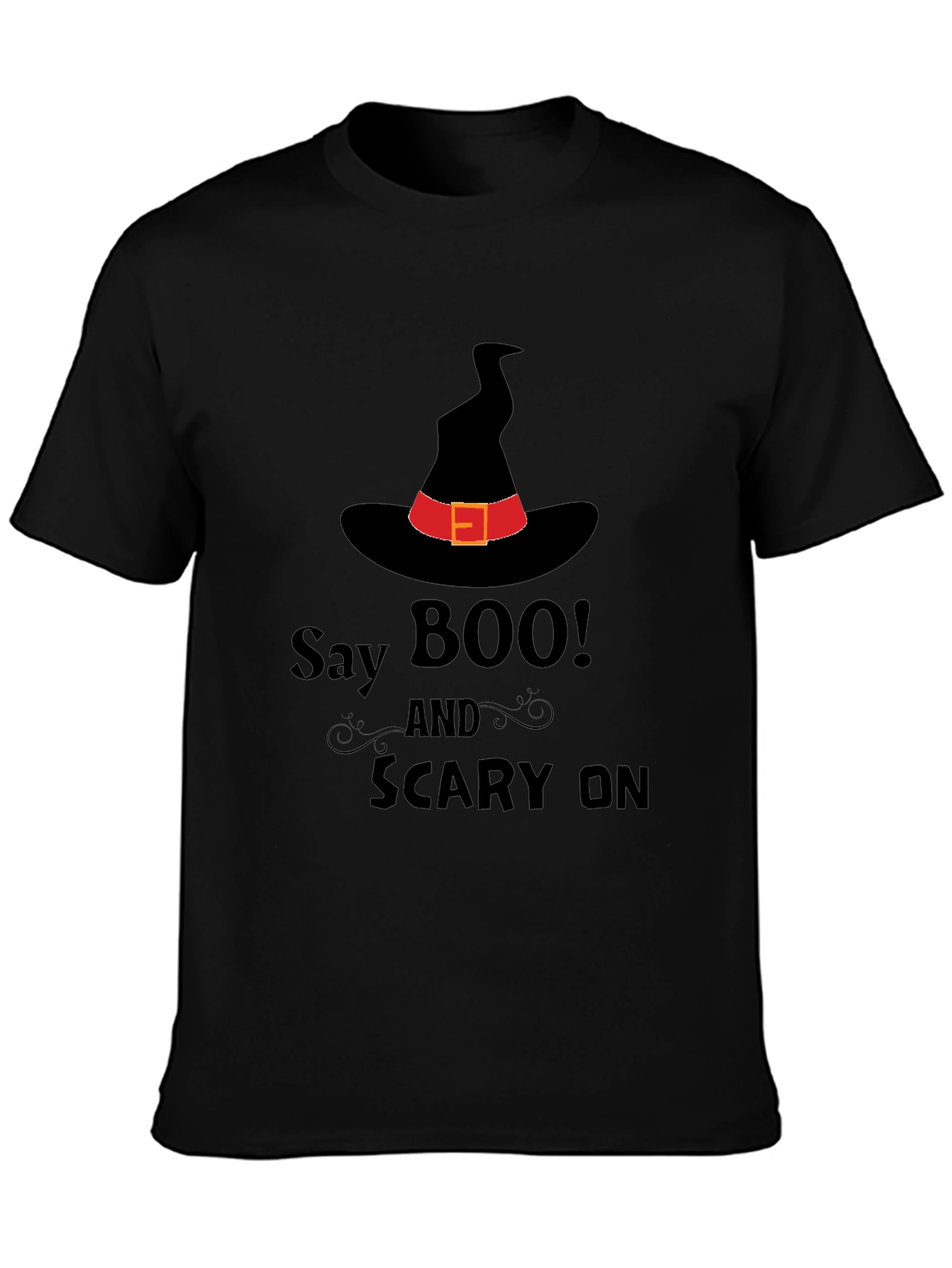 Halloween Witch Hat T-Shirt - Say Boo!