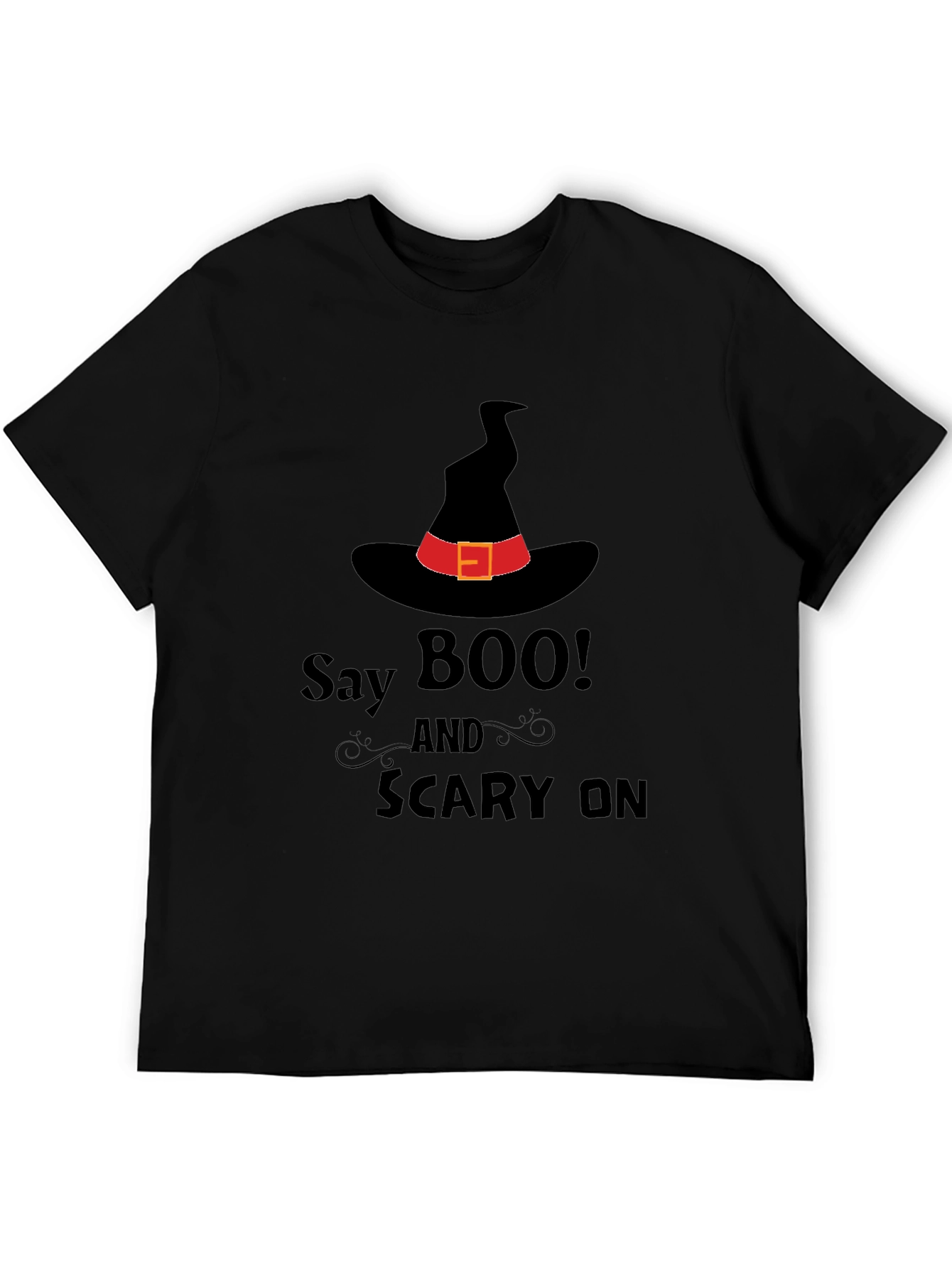 Halloween Witch Hat T-Shirt - Say Boo!