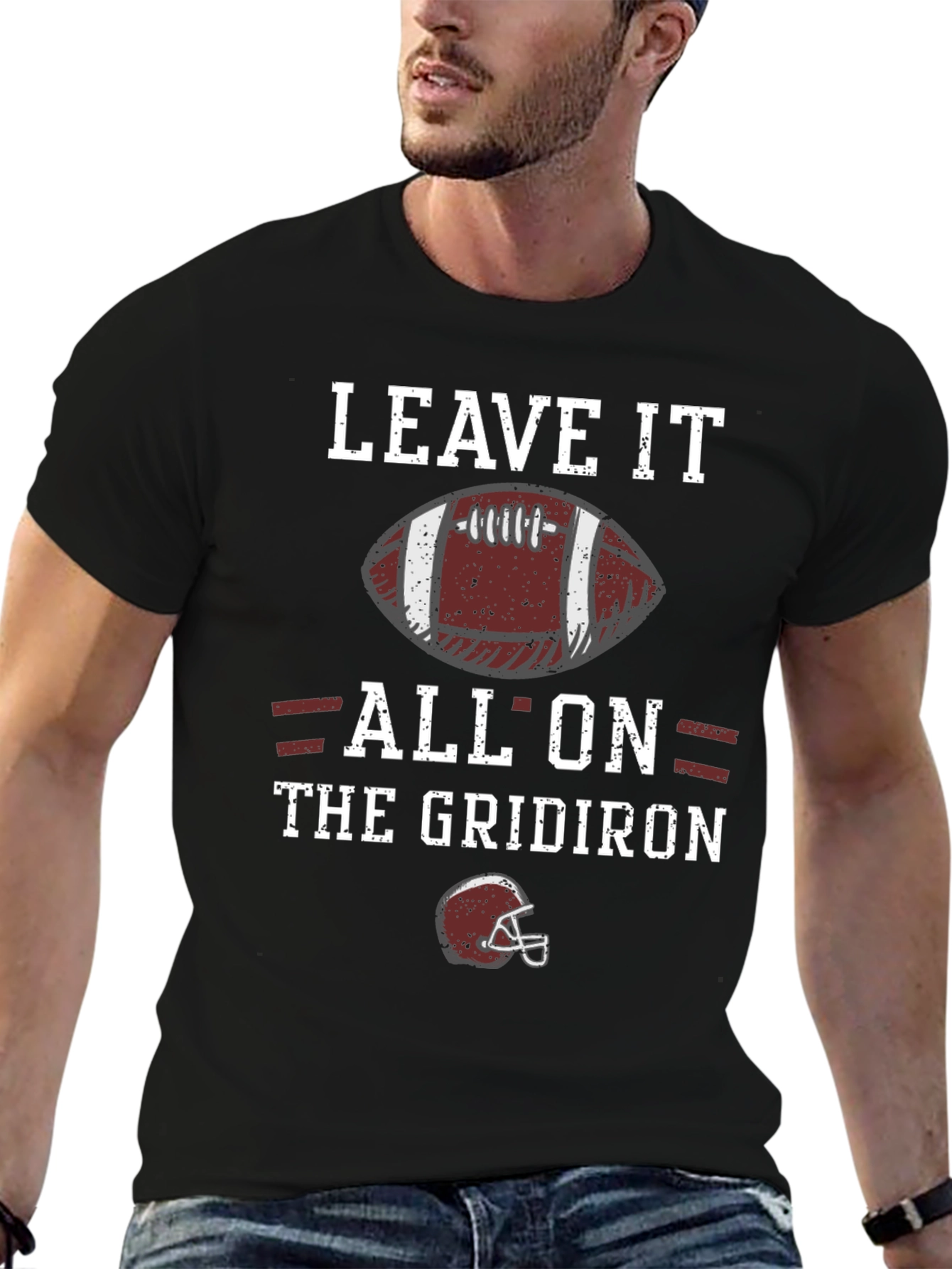 Leave It All On the Gridiron Football T-Shirt