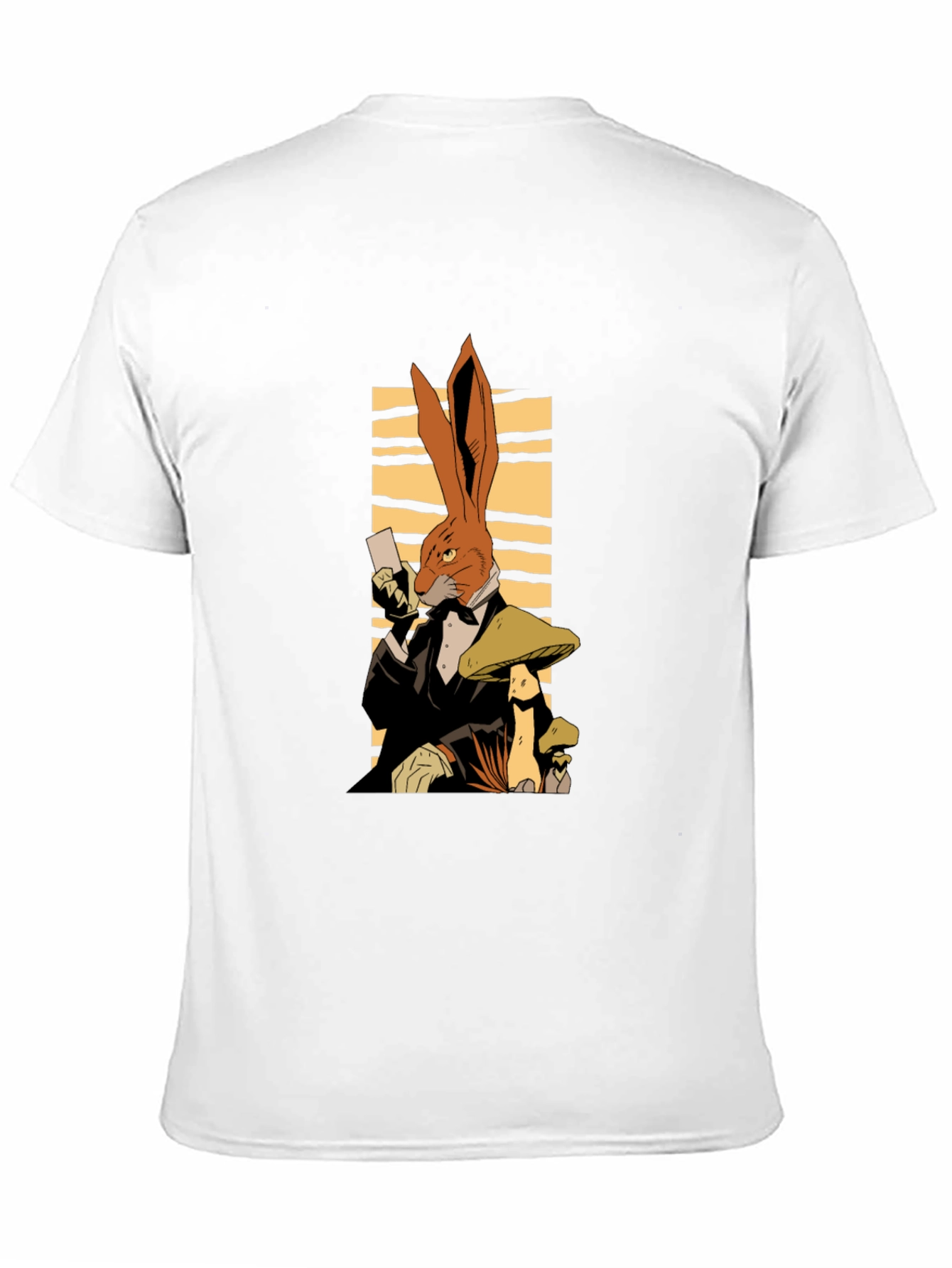 Rabbit in Tuxedo Black T-Shirt