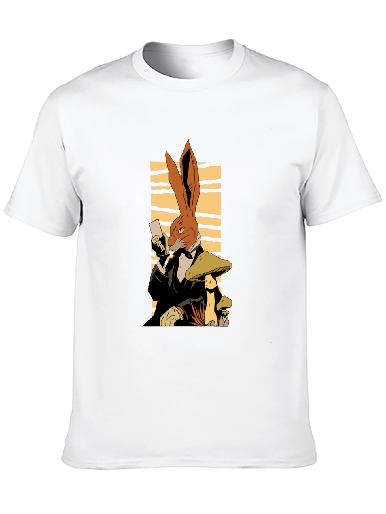 Rabbit in Tuxedo Black T-Shirt