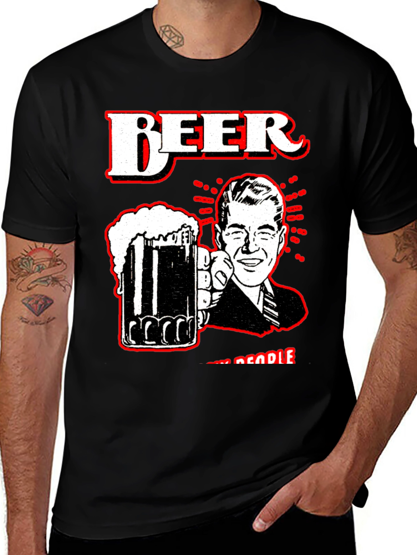 Retro Beer Lovers T-Shirt - Cheers!
