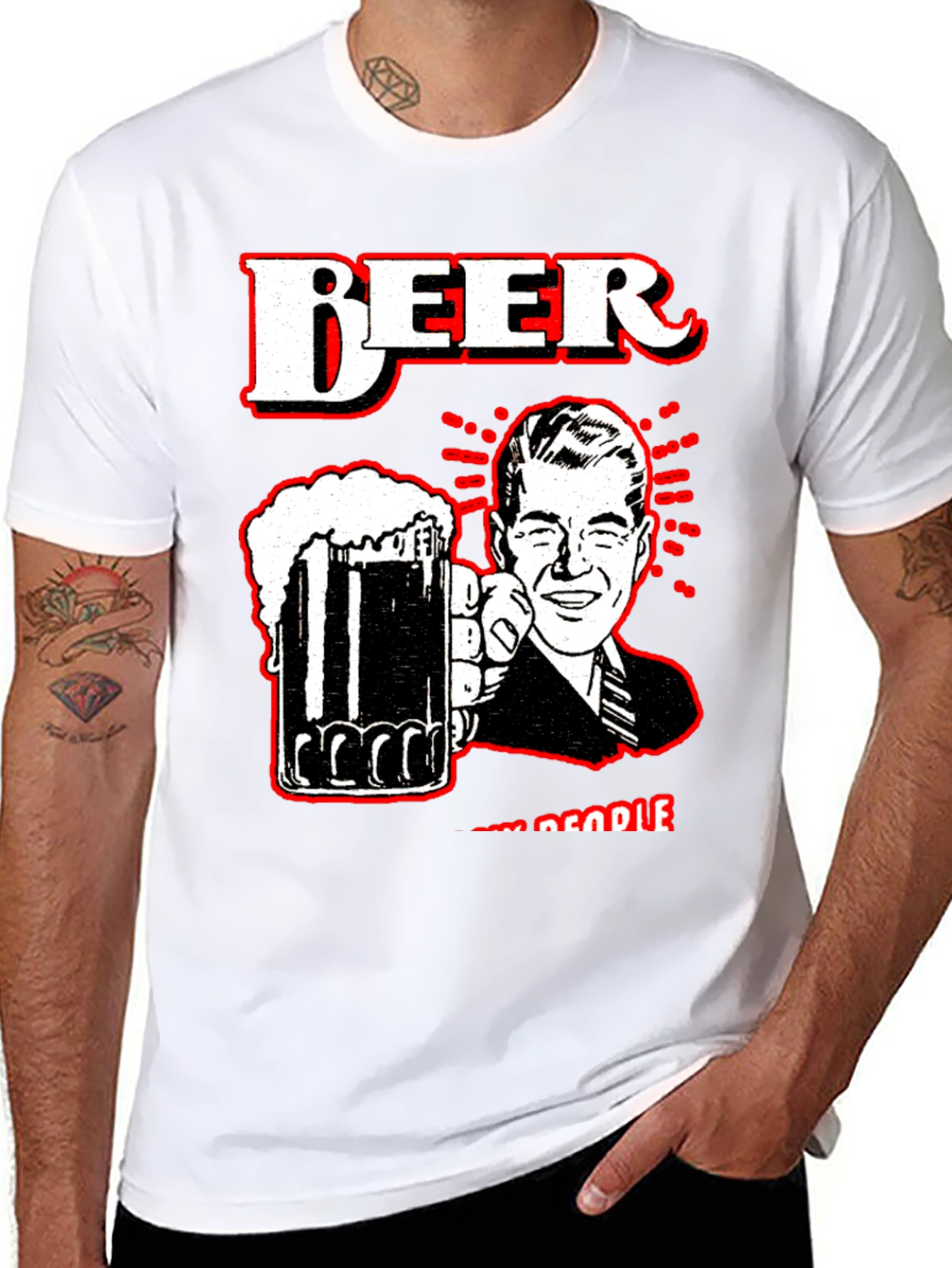 Retro Beer Lovers T-Shirt - Cheers!
