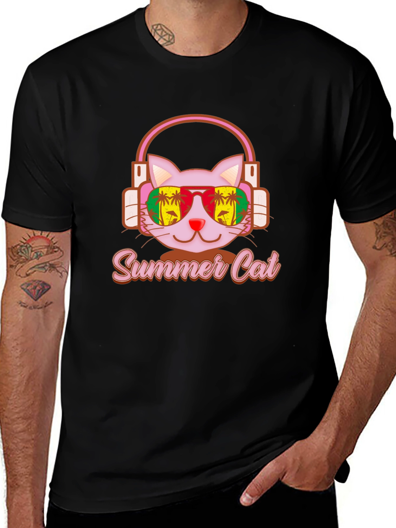 Summer Cat Graphic Tee