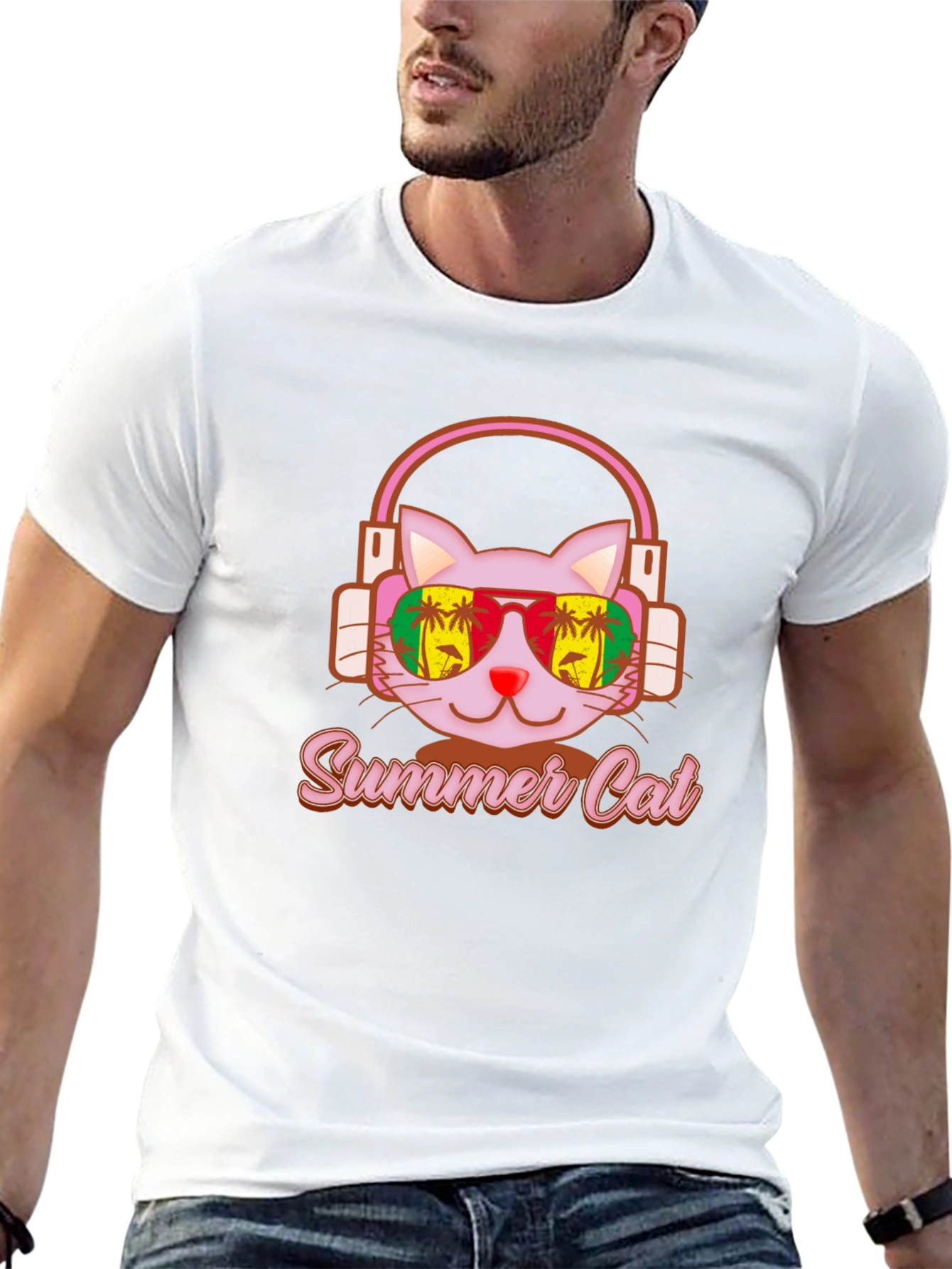 Summer Cat Graphic Tee