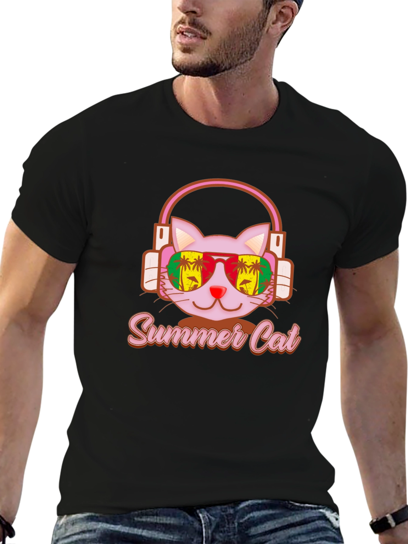 Summer Cat Graphic Tee